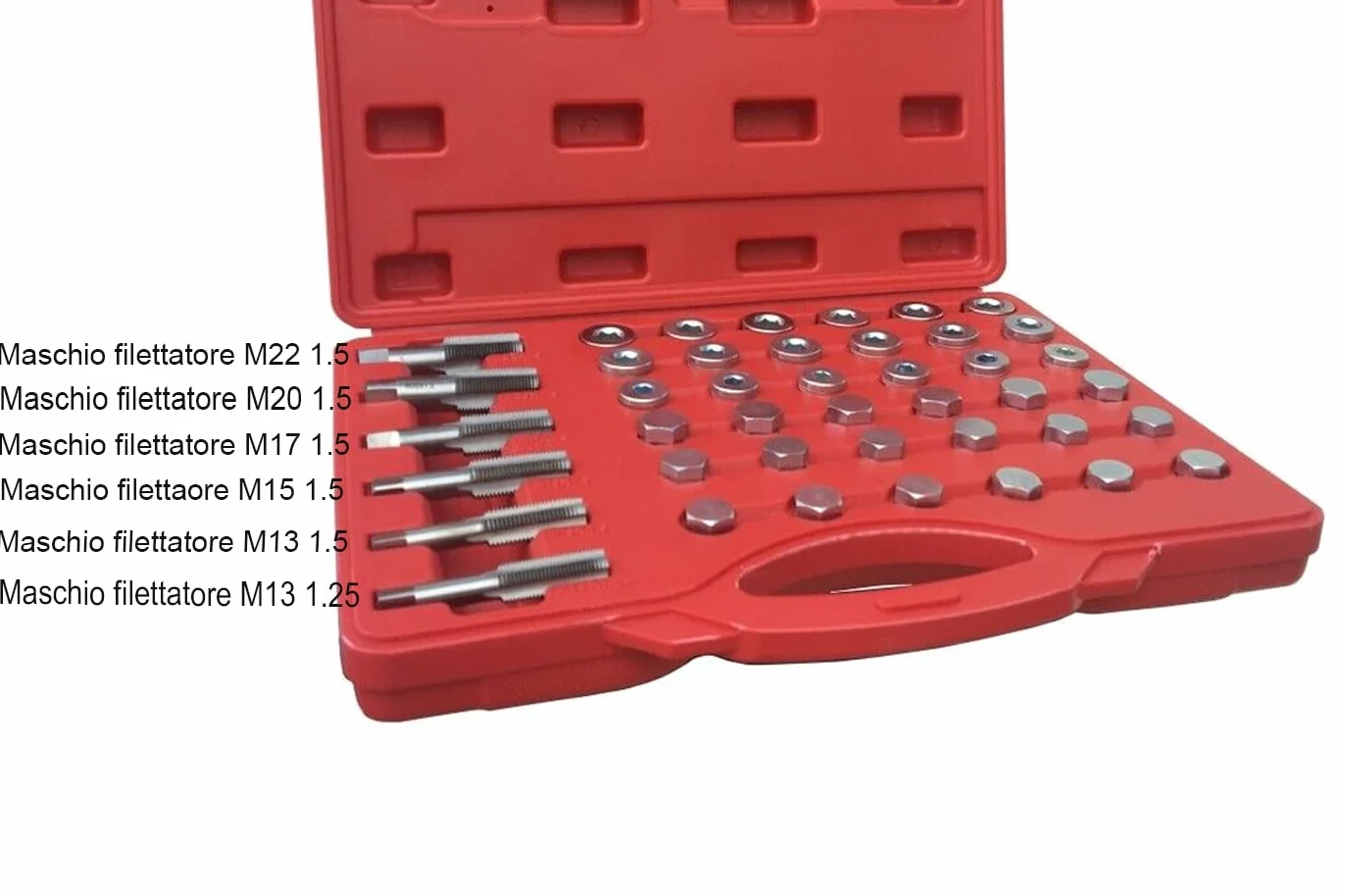 YASTA Kit Riparazione Filettatura Tappo Coppa Scarico Olio 114pz Maschio filettatore