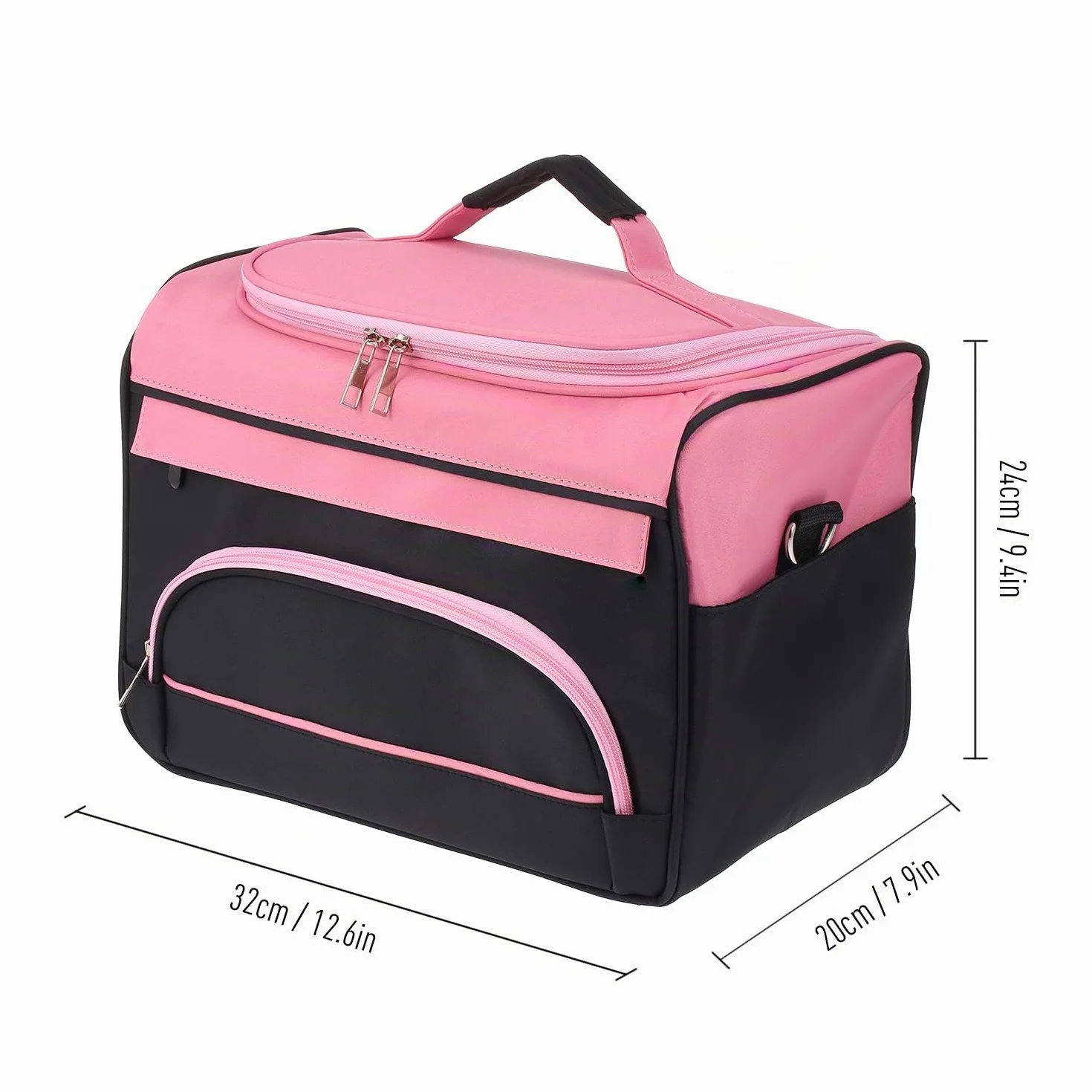 Borsa per attrezzi da parrucchiere, custodia portatile, borsa a tracolla per salone di parrucchiere professionale per parrucchieri, asciugacapelli, ferro per lisci, forbici e pettine