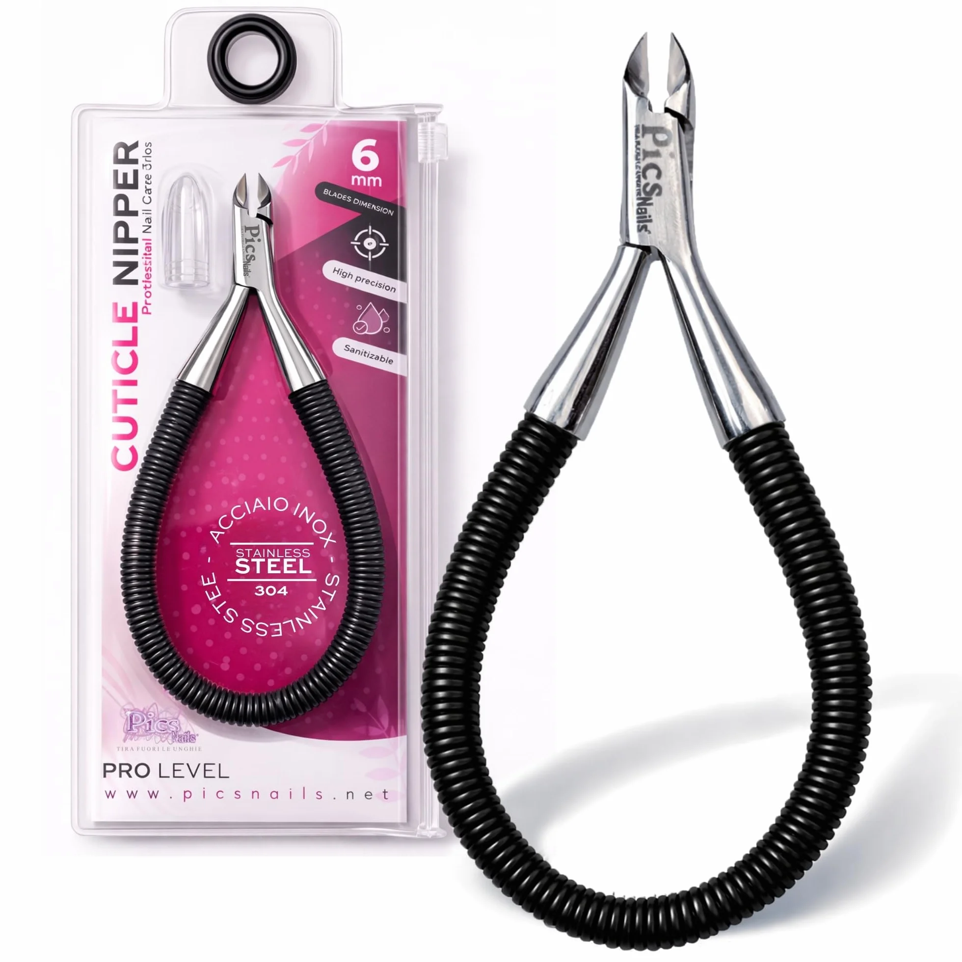 Tronchesino Cuticole Professionale 6mm Acciaio Inox per Manicure e Pedicure