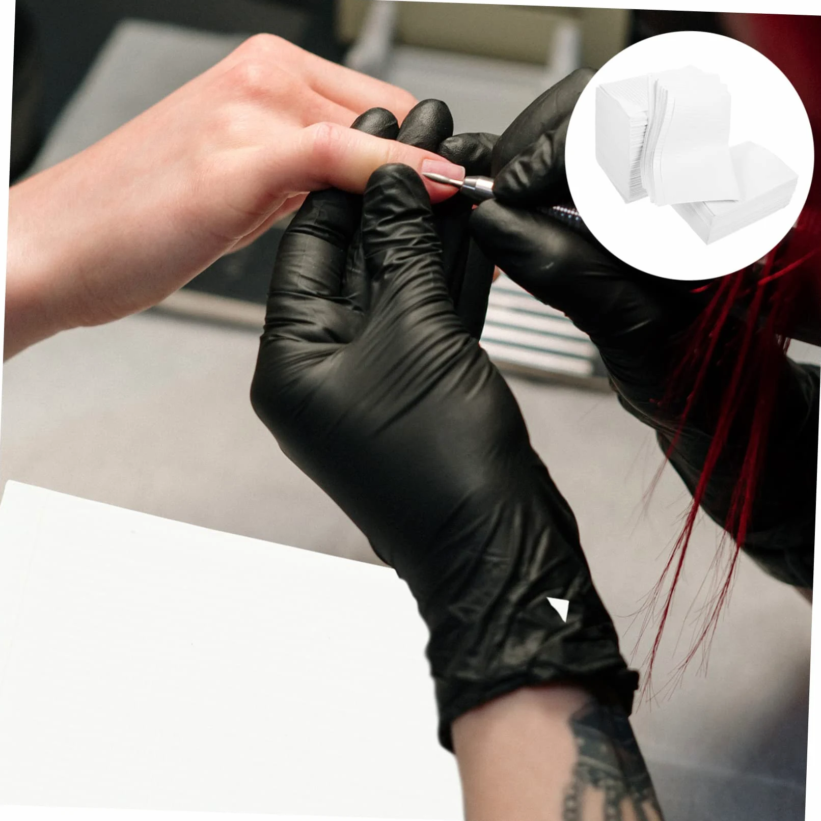 Mikinona Tovaglietta per Manicure Art Usa e Getta, Set da 125 Pezzi, Alta Assorbenza Liquidi, Protezione Tavolo per Saloni e Centri Estetici, Tovaglia Monouso per Unghie Professionale
