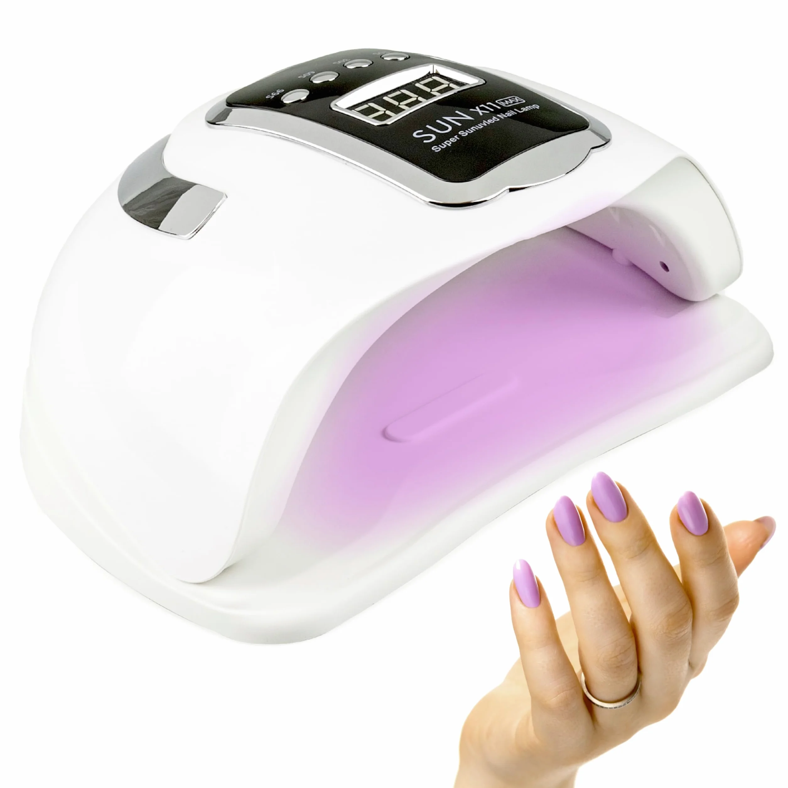 Lampada UV LED Unghie 48W/220W 5 Timer Display 45 LED Sensore Professionale Portatile per Nail Art Smalto Gel Acrygel Polygel