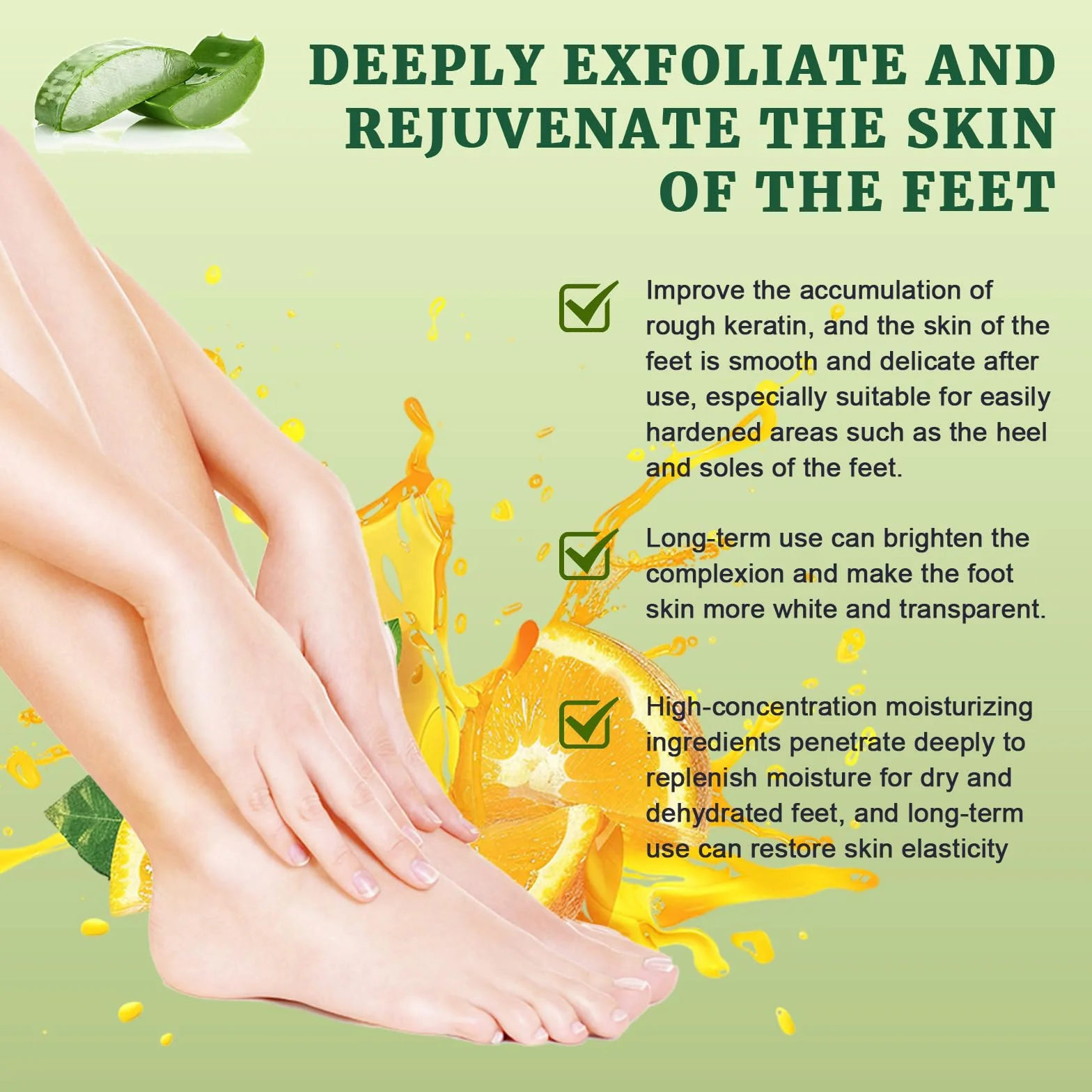 2 Paia Maschera Piedi, Maschera Piedi Esfoliante, Rimuovere Calli e Pelle Morta, Riparazione Per Tallone Ruvido, Aloes