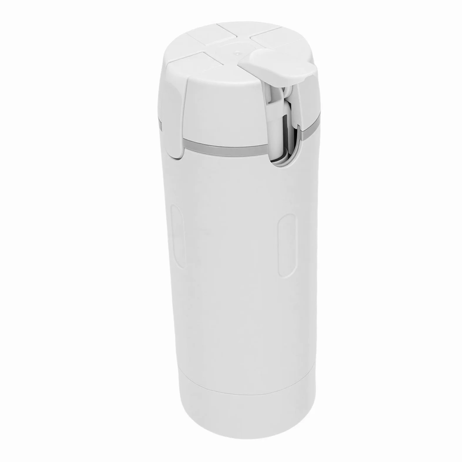 Wakects Flaconi Viaggio Ricaricabili, Contenitori per Liquidi Trasparenti 4 in 1 4 Pezzi 30ml, con Etichette per Shampoo Balsamo Doccia (WHITE)