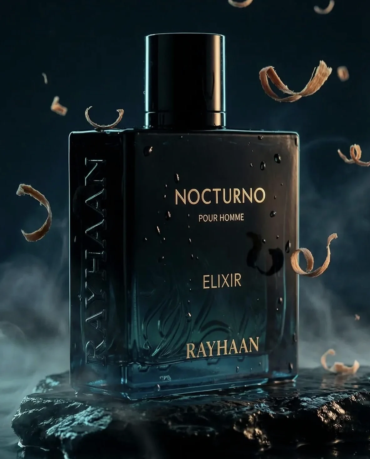 Rayhaan Nocturno Elixir Pour Homme Eau de Parfum Uomo - Legno Ambra Fragranza 100 ml