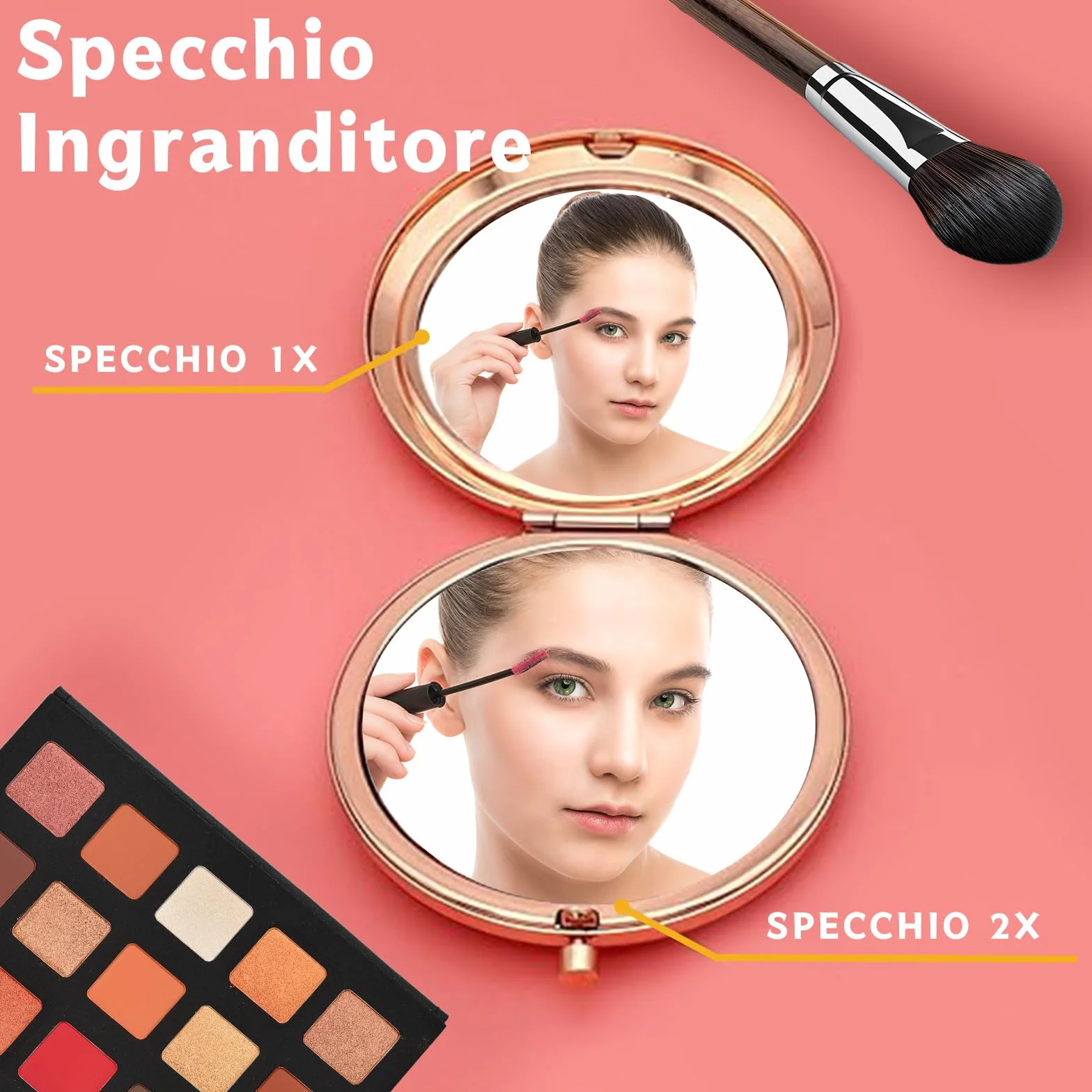 VivaJoy Regalo Figlia Specchio Tascabile Elegante 18 Anni Compleanno Laurea