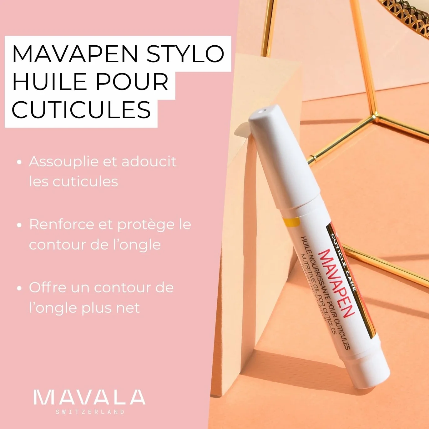 MAVALA Mavapen, olio per cuticole come uno spillo, con cuticole secche, cracking e fragili, 4, 5 ml