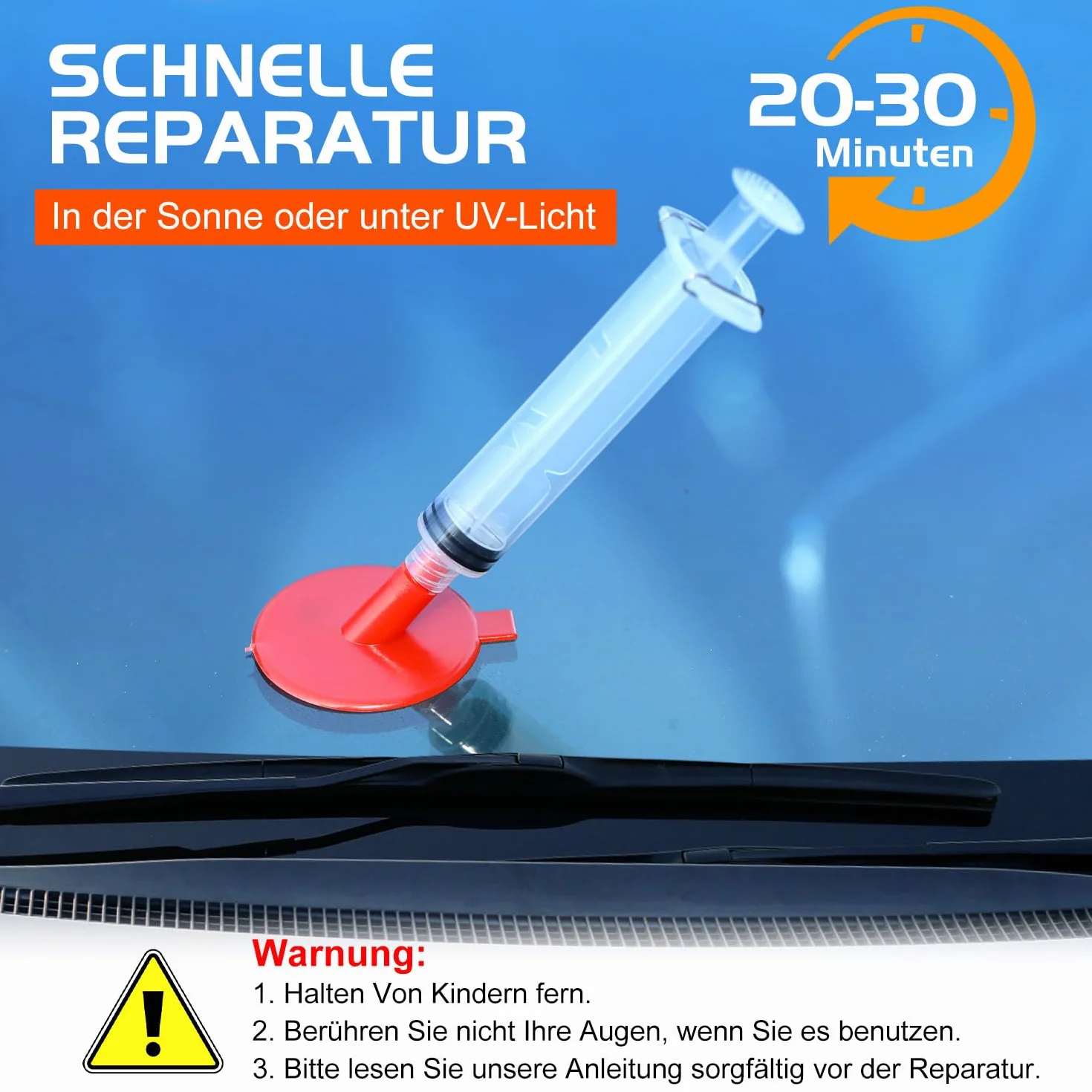 GEARMONSTER Kit di riparazione del parabrezza per auto, liquido e accessori