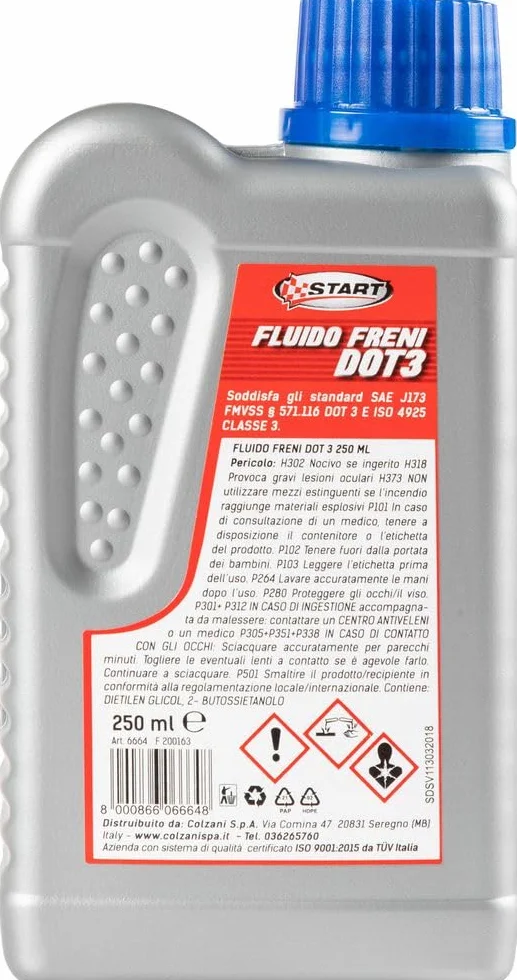 Płyn hamulcowy DOT 3 250ml do układów hydraulicznych tarczowych i bębnowych ABS
