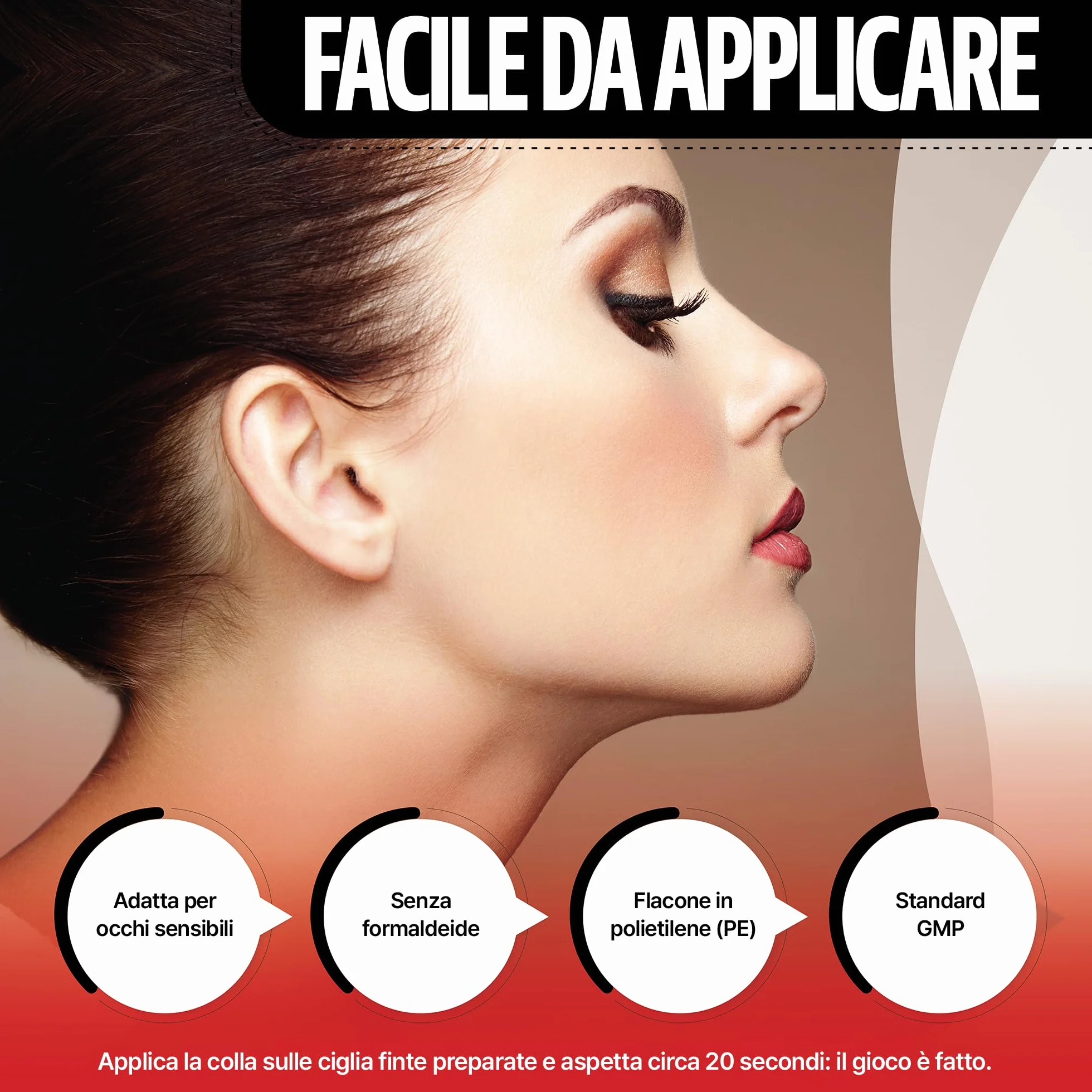 NOON'S UP Colla per Ciglia Finte senza Formaldeide 4ml Trasparente