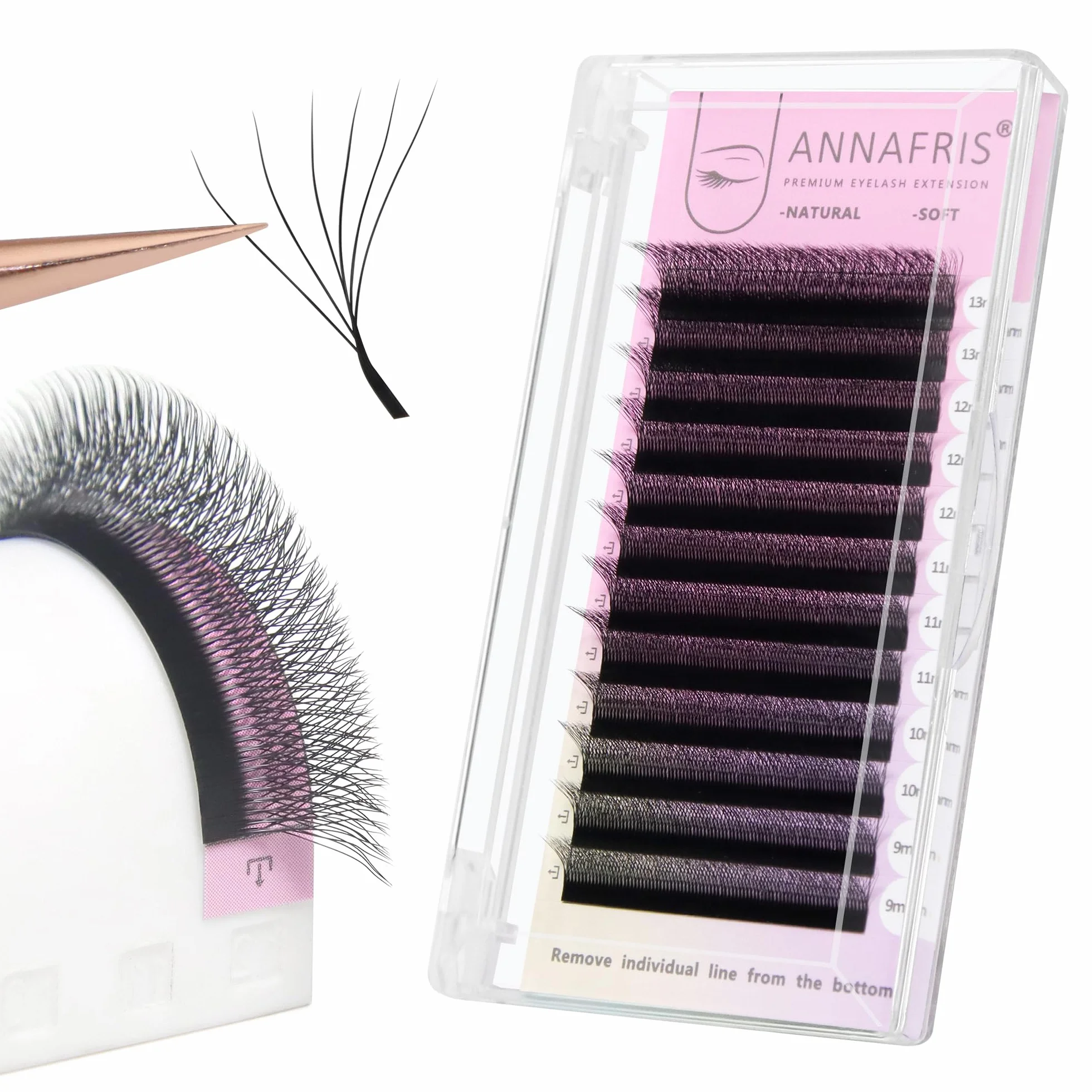 6D W Extension Ciglia 0.07 C 8-15mm Premade Fan Lash Russian Volume Ventole Ciglia Ciuffetti 6D Eyelash Extension Professional(6D 0.07 C 8-15mm)
