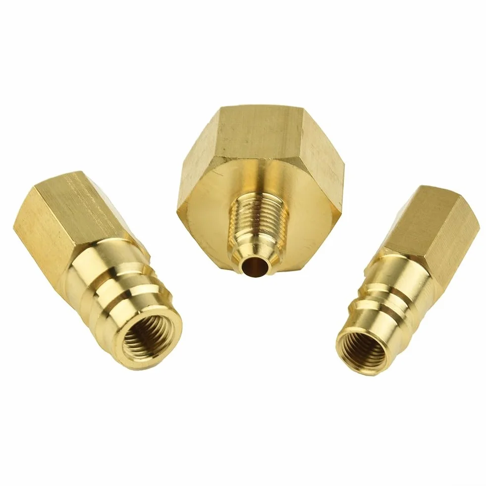 Adattatore per condizionatore auto R134A 1/4" SAE filettatura W21,8 a 1/4" SAE
