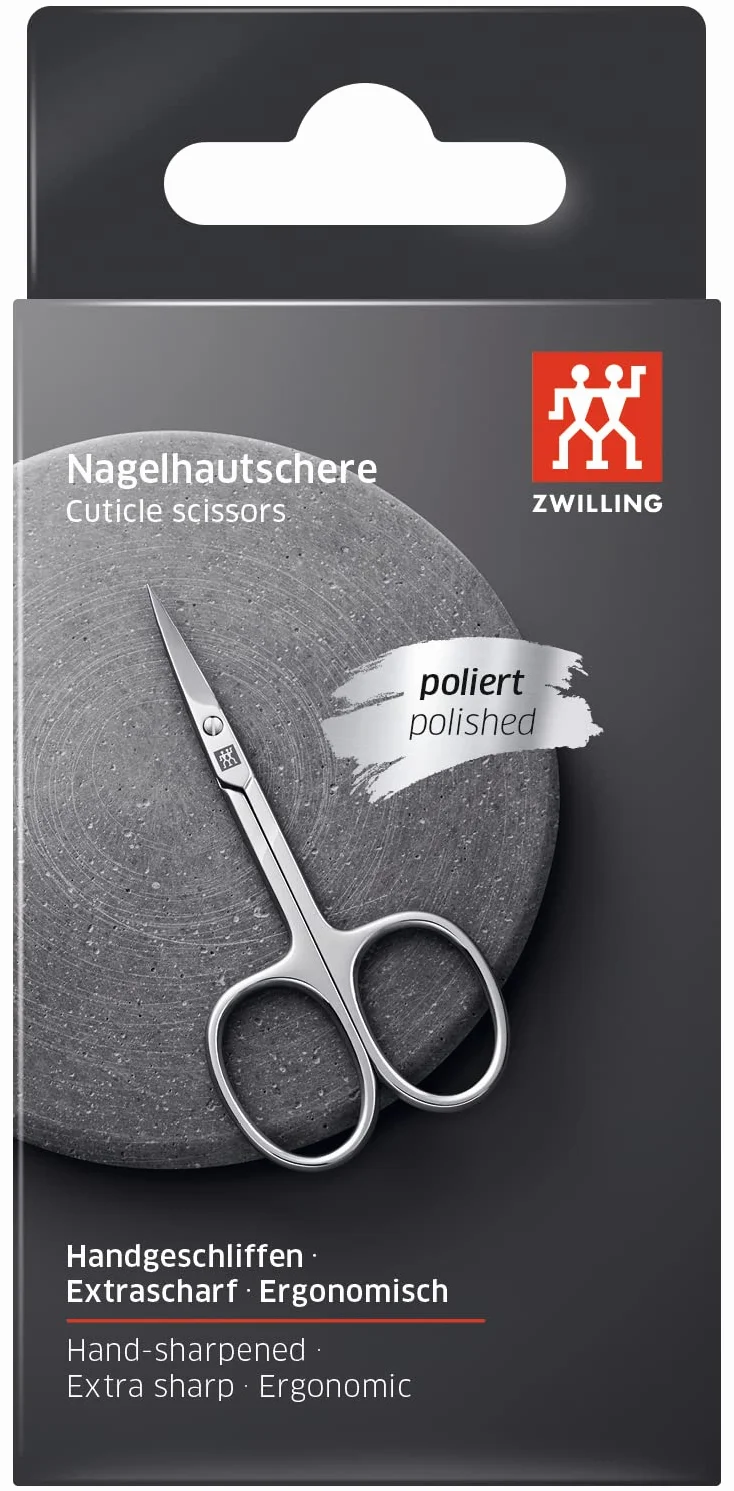 ZWILLING Nożyczki do skórek, precyzyjne, ostre, srebrne, 90 mm