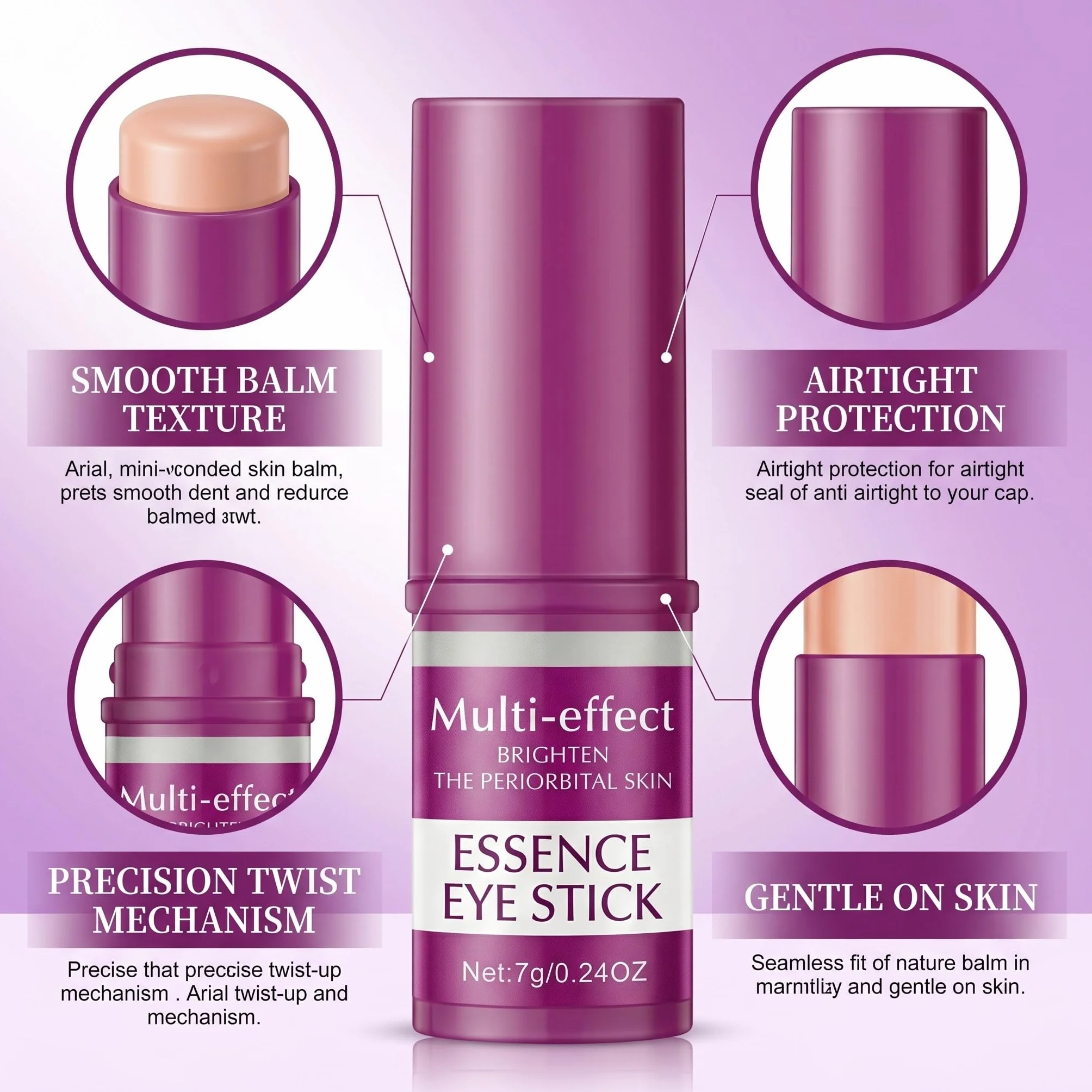 2 Pezzi Stick Coreano Viso Antirughe al Calcio e Collagene, Calcium Multi Balm Stick per Contorno Occhi, Viso e Collo, Balsamo Idratante Anti-Età per Tutti i Tipi di Pelle