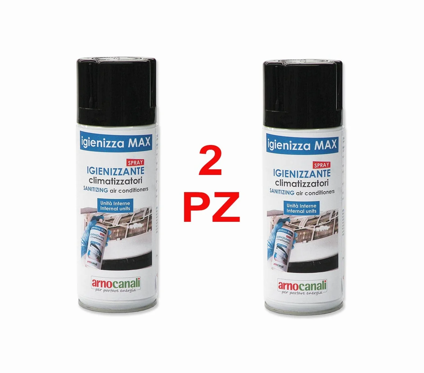 Arnocanali NI400A Igienizzante Spray per Climatizzatori 400 Ml 2 Pezzi