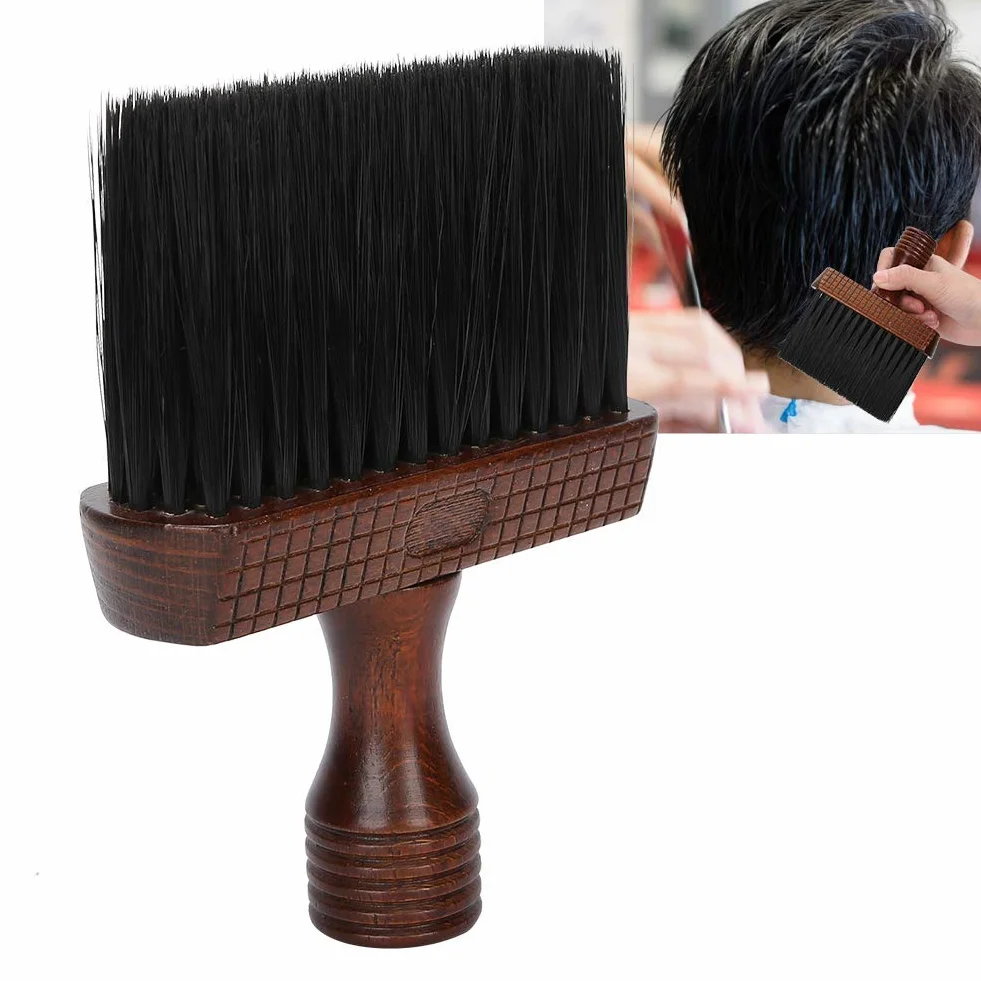 Spazzola per spolverare per collo con capelli rotti da barbiere, spazzola quadrata per taglio di capelli morbidi per barbieri che pulisce il viso per il collo