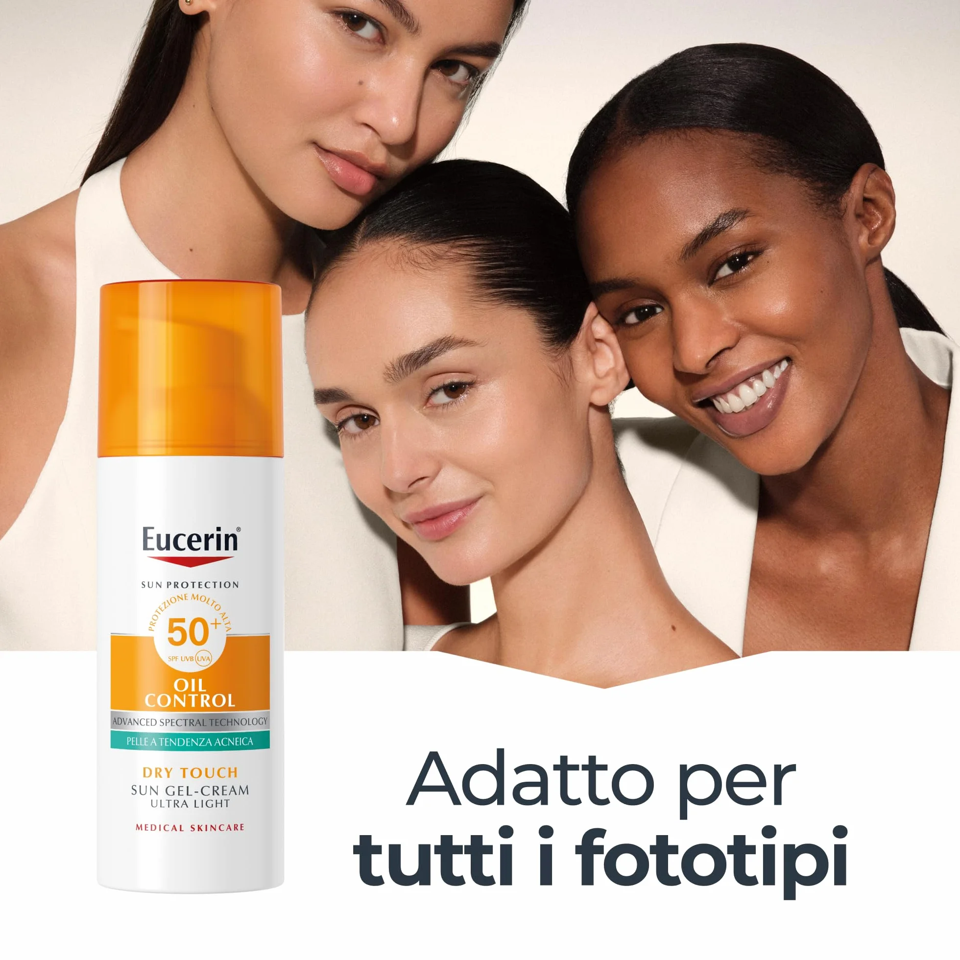 Eucerin Oil Control Dry Touch Face Sun Gel-Creme SPF50+ 50 ml
