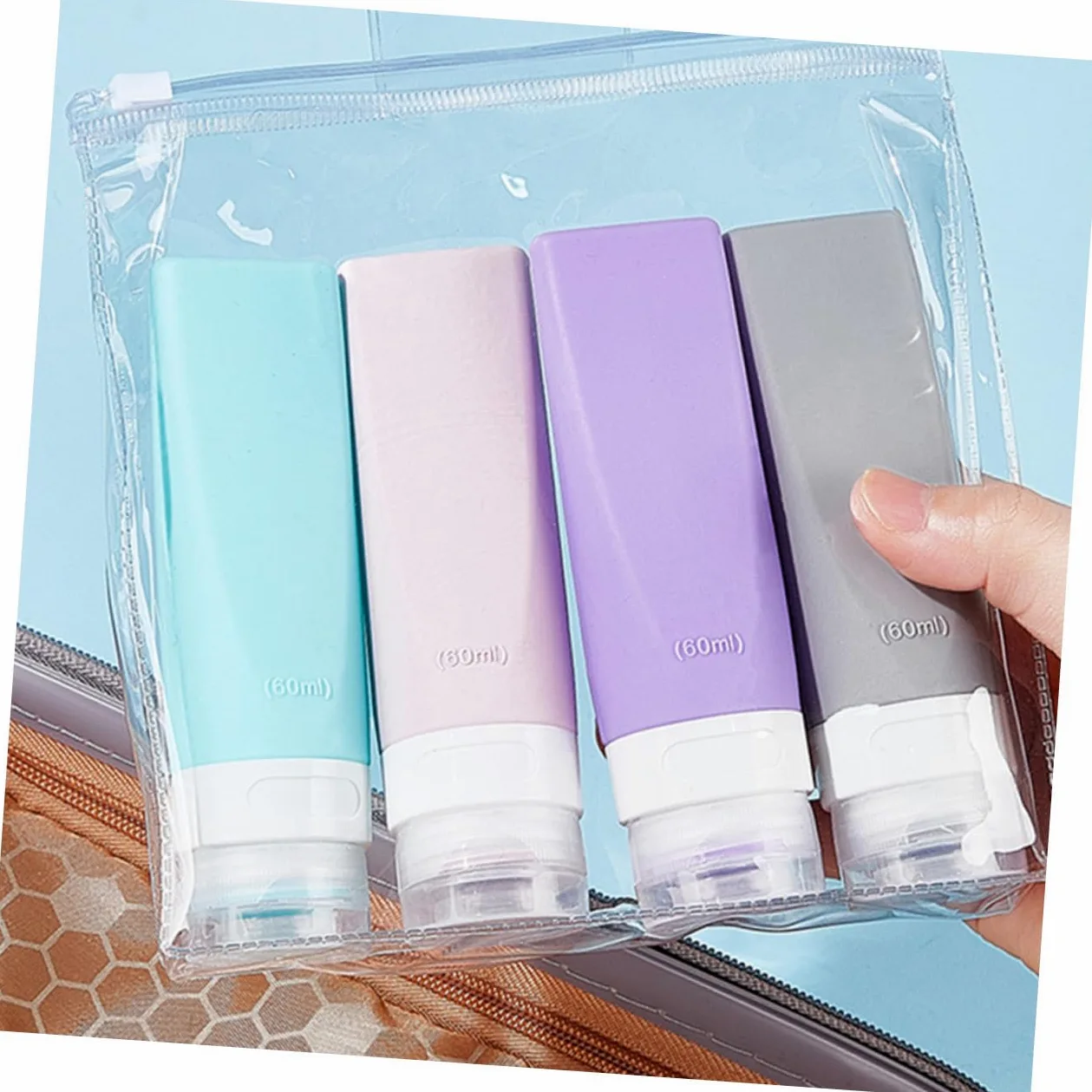 Didiseaon 9 Pz Bottiglia Portatile Bottiglie Da Viaggio Ricaricabili Contenitori Da Viaggio Per Articoli Da Toeletta Bottiglia Di Sapone Da Viaggio Contenitore Per Lozioni Gel Di Silice