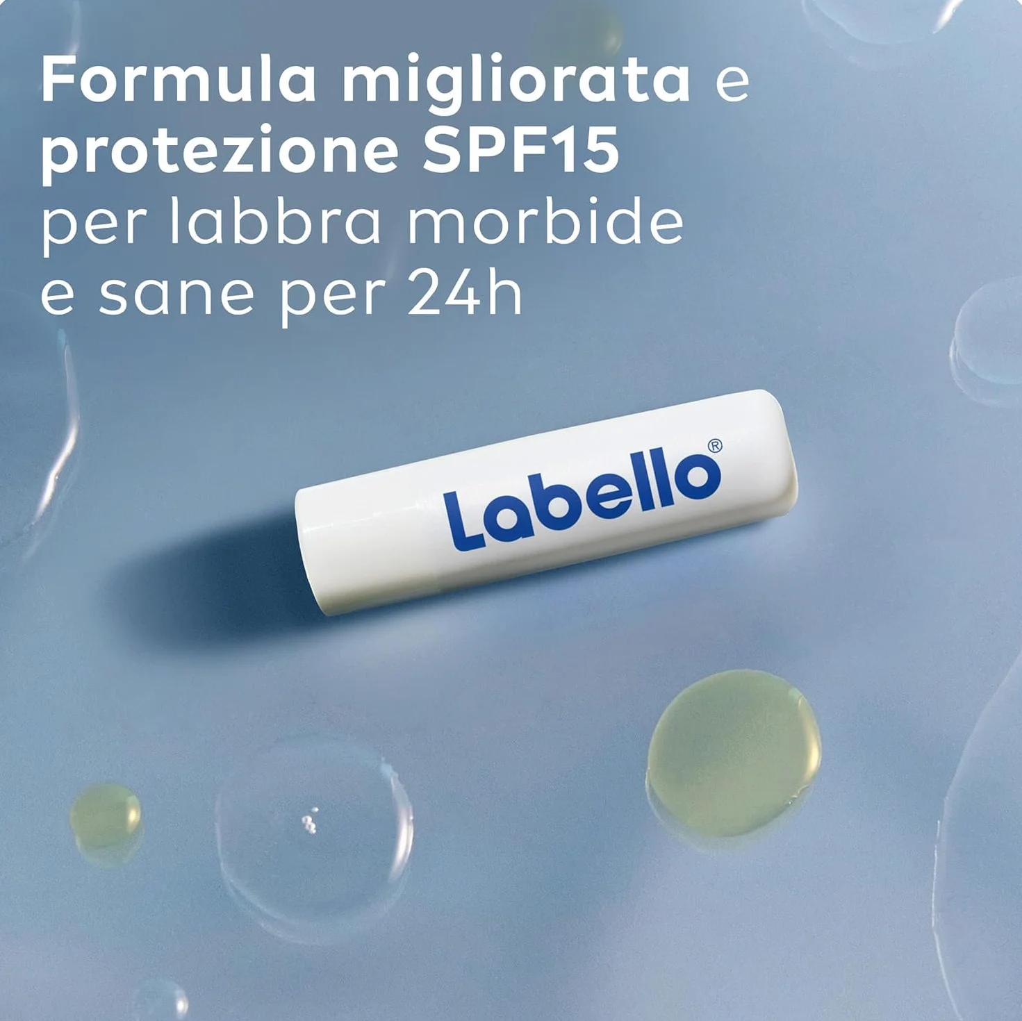 Labello Med Repair 4.8 g, Burrocacao labbra idratante e nutriente, Balsamo labbra riparatore con vitamina E e oli naturali, Burrocacao protezione solare SPF 15