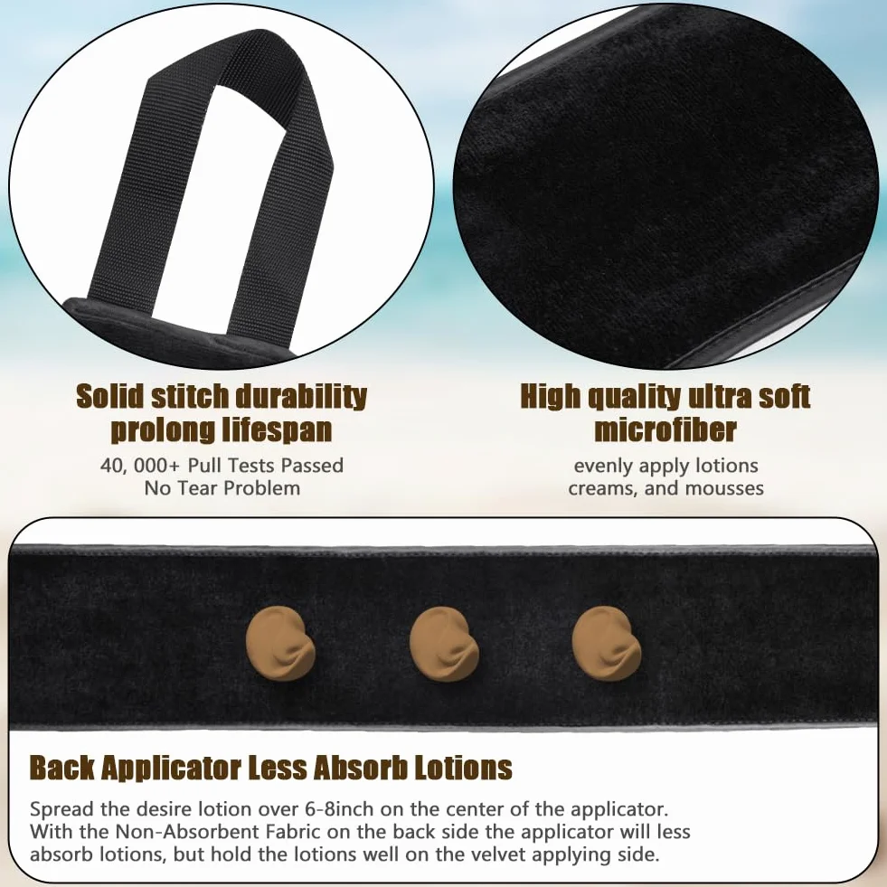 LOPHE Applicatore Abbronzatura, 5 Pezzi Autoabbronzante Guanti Applicatore per Lozione Posteriore, Doppia Faccia Applicatore per Guanti Riutilizzabili Lavabili, per Crema Abbronzante