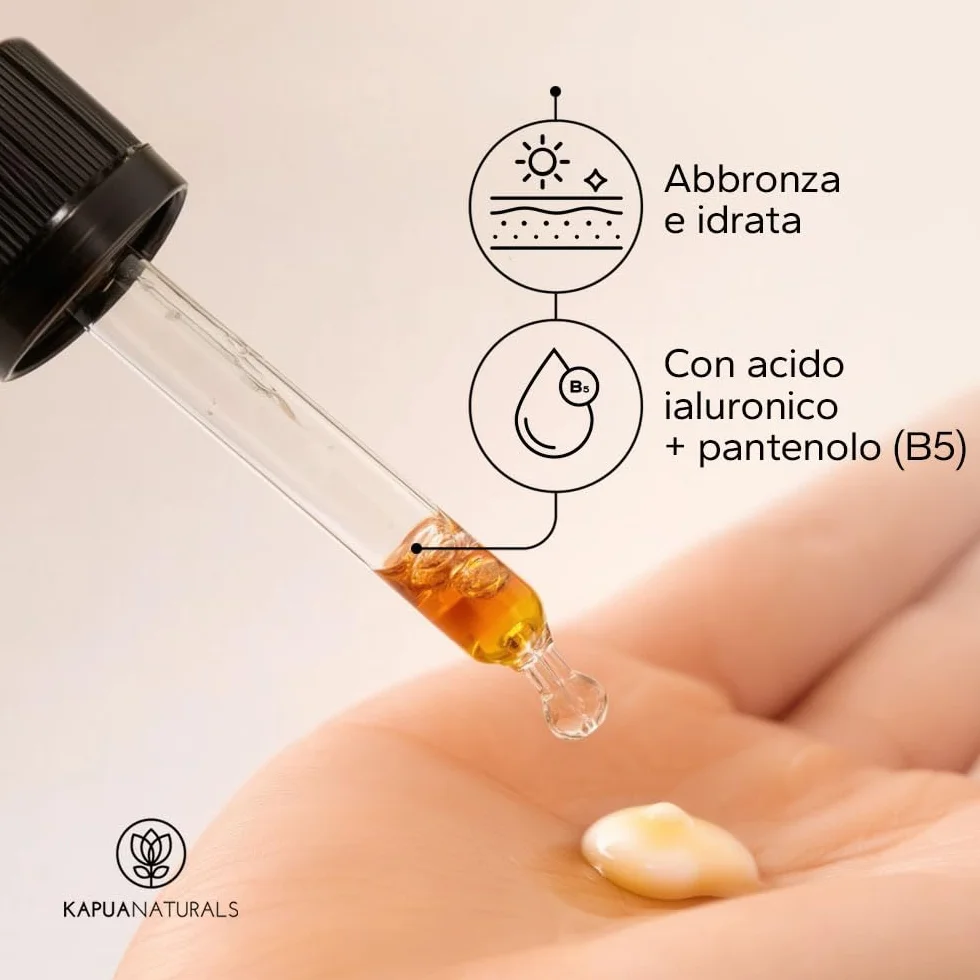 Tanning Drops • Gocce autoabbronzanti viso • 30ml sistema TAN&CARE per un colorito uniforme e naturale • gocce miscelabili • con la tua crema • pH calibrato • booster peptidico • Prodotto in Germania
