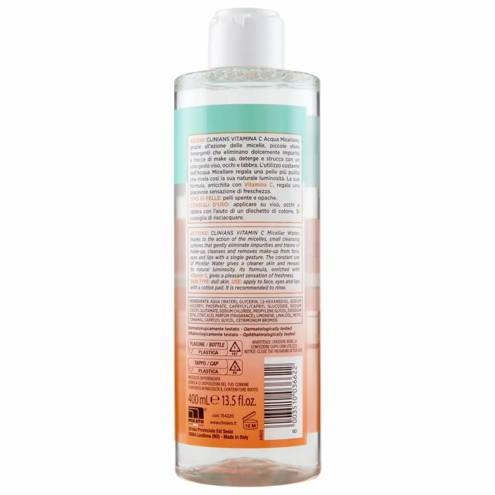 CLINIANS Acqua Micellare Illuminante alla Vitamina C 400 ml