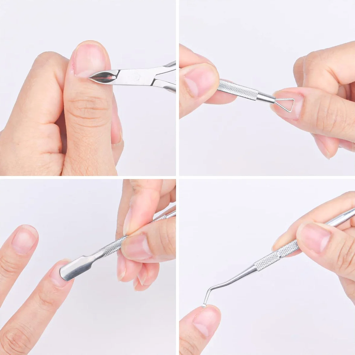 ACWOO Tronchesi per Cuticole 4 Pezzi Acciaio Inox Kit Manicure