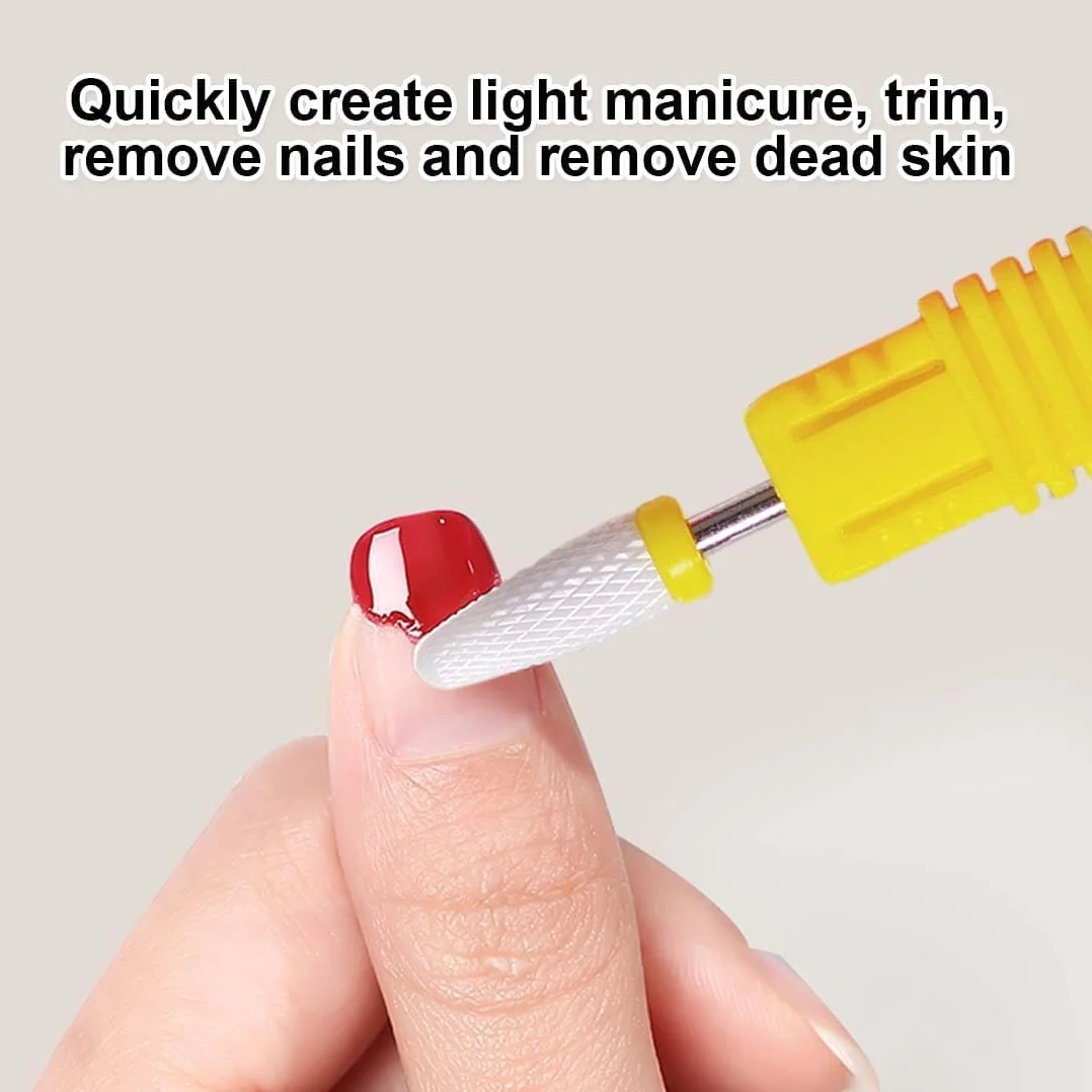 MEISO 5 Pezzi Punte Fresa Unghie Ceramica per Rimuovere Gel Acrilico Cuticola