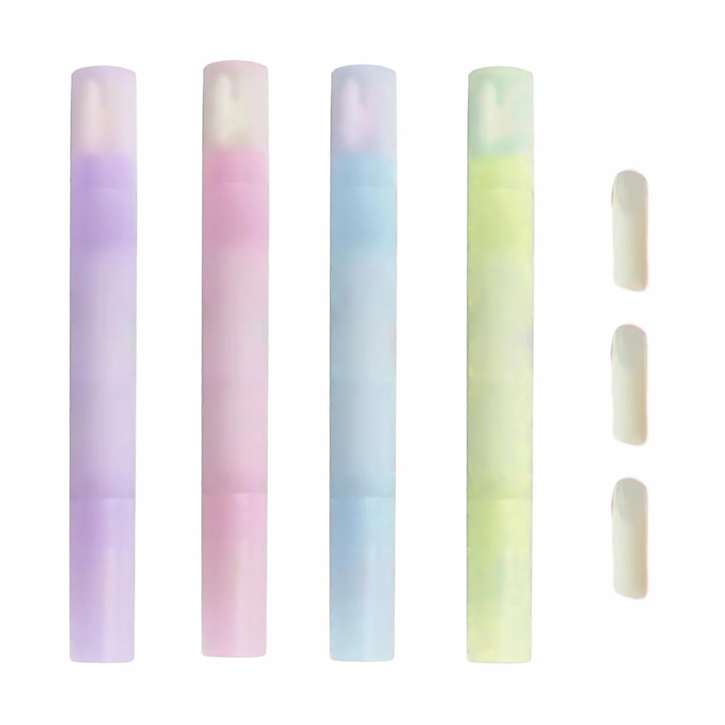 Confezione da 4 penne di correzione per unghie, 12 punte di ricambio, penna di correzione per nail art