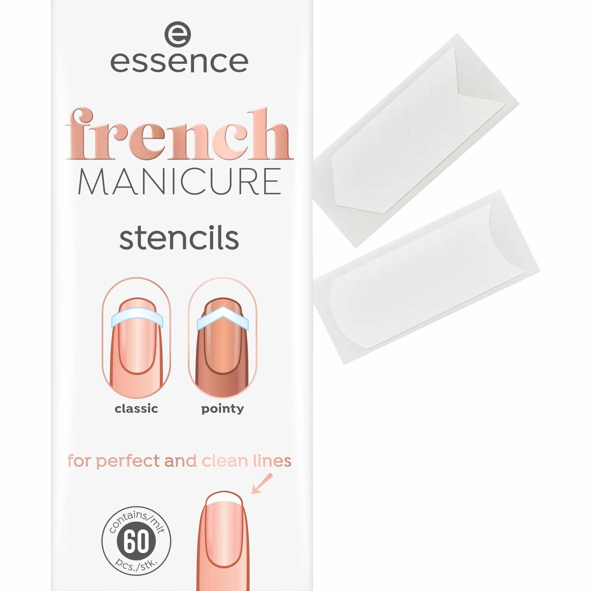 Essence French Manicure Stencil 60pcs