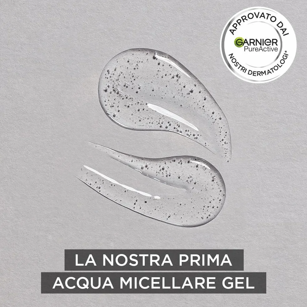 Garnier SkinActive Acqua Micellare Gel Purificante Carbone Detergente Opacizzante 400 ml