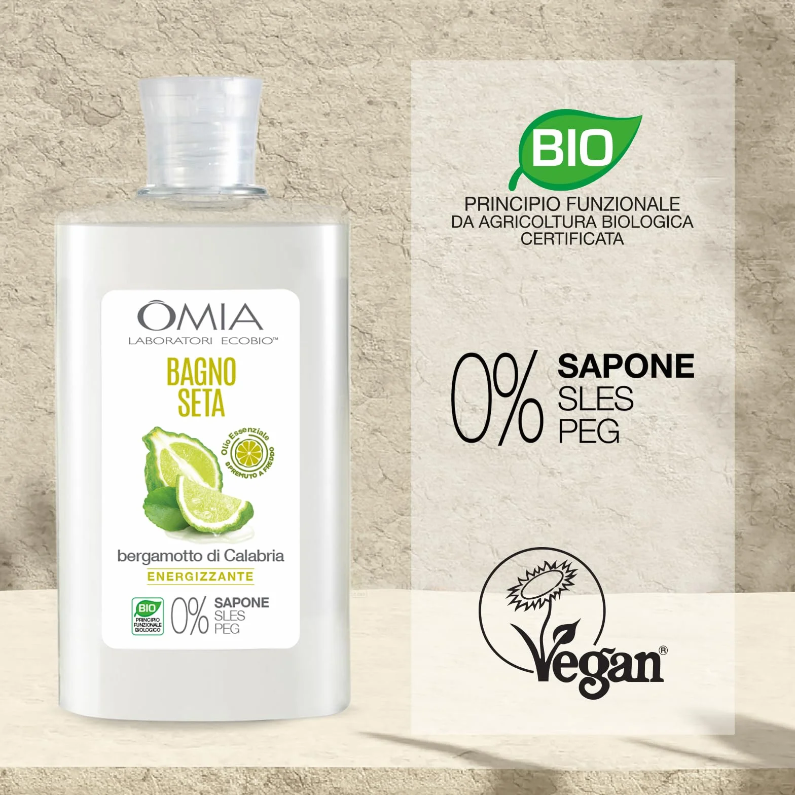 OMIA BAGNO SETA BERGAMOTTO 400 X 4 AMZ ETIC. INTERN