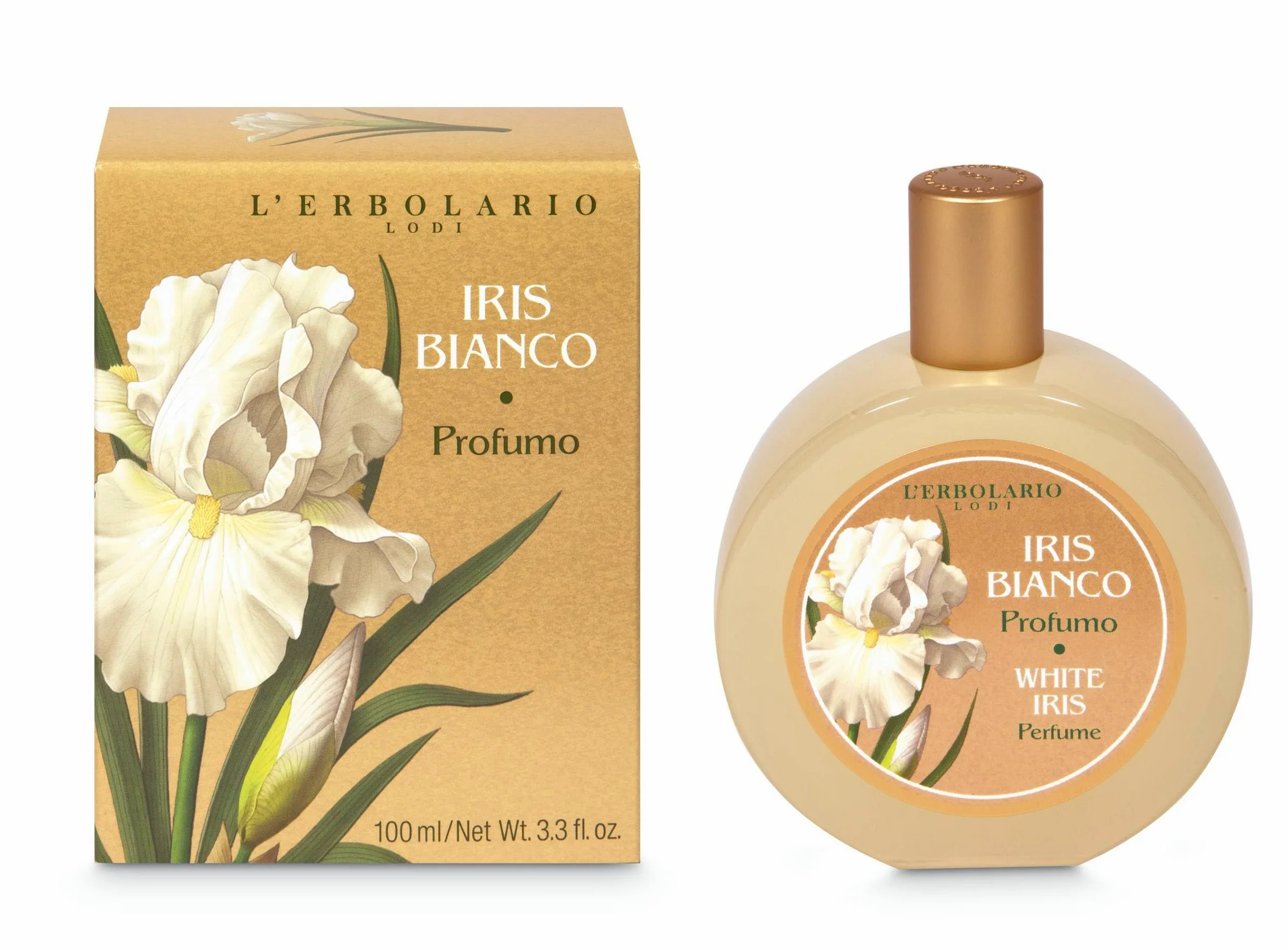 L'Erbolario Iris Bianco Profumo Donna - Eau de Parfum, 100 ml | Fragranza Femminile Delicata e Avvolgente dalle Note Floreali e Speziate - Made in Italy