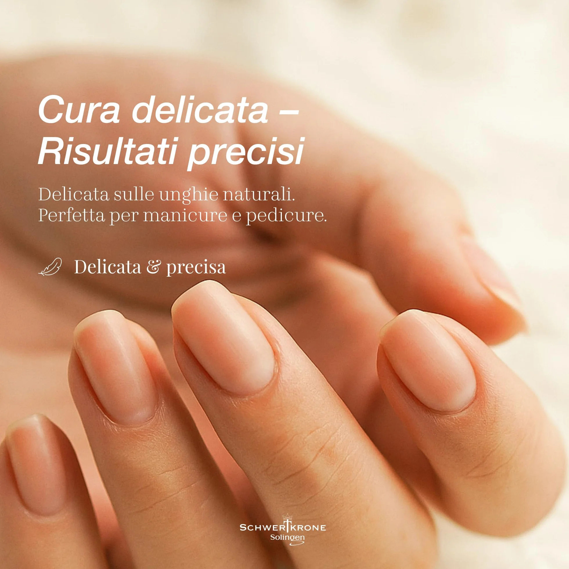 SCHWERTKRONE Set 4 Lime per Unghie in Zaffiro - Solingen, 4 Pezzi Diverse Misure per Manicure e Pedicure