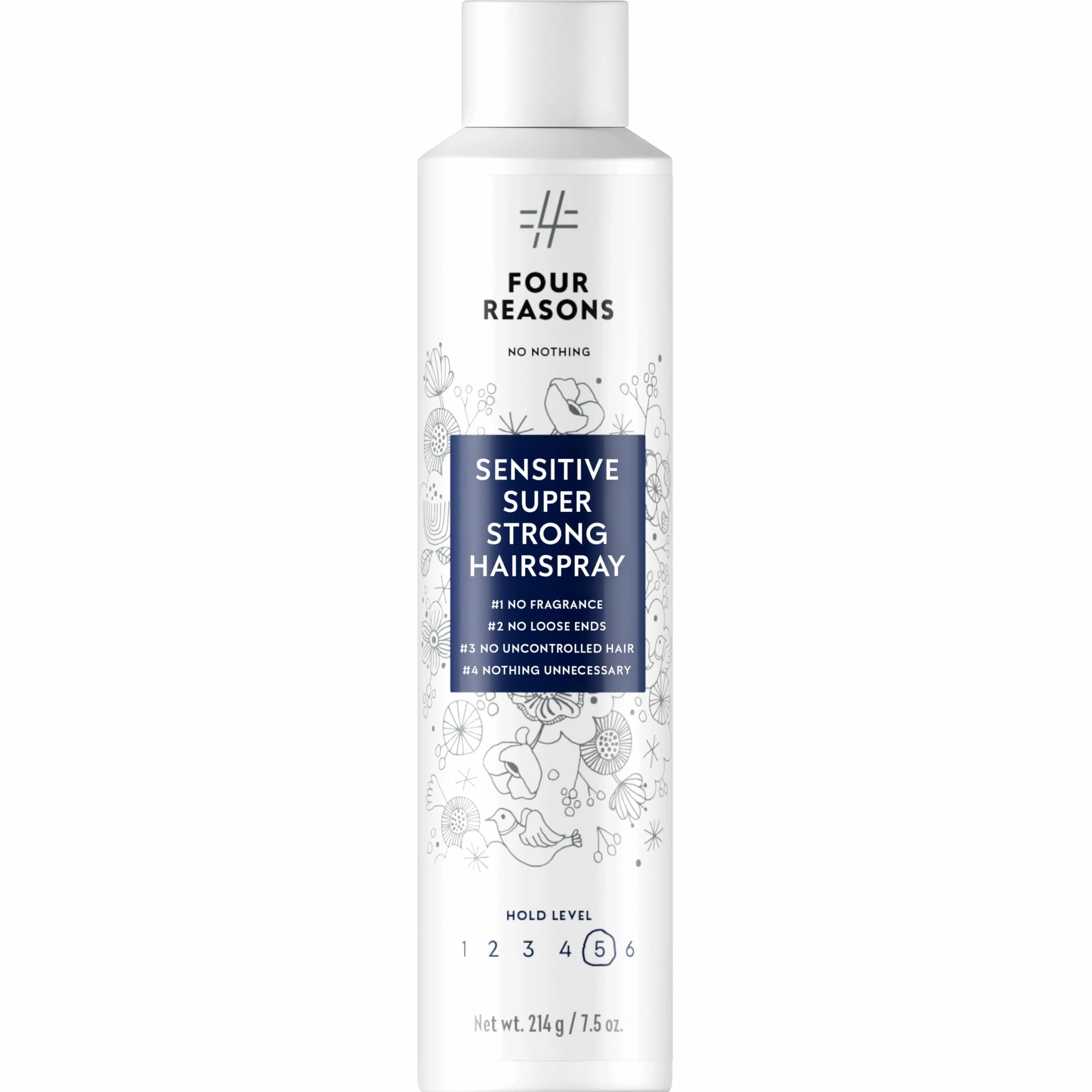 No Nothing Spray per capelli super forte, senza profumo, per cuoio capelluto sensibile, ipoallergenico, non profumato, tenuta extra forte, protezione dall'umidità e protezione UV, 213 ml