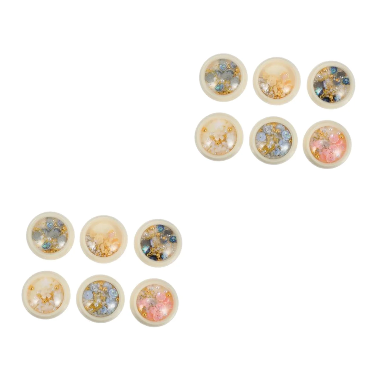 2 Set Decorazioni Per Unghie Resina Charm Per Nail Art Per Manicure E Decorazioni Te Per Casa E Salone 6 Scatole*2