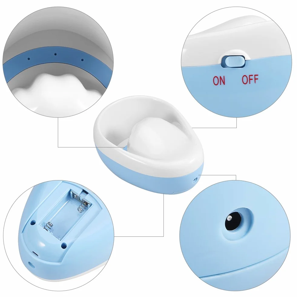 Ciotola per Ammollo per Unghie con Bolle Elettriche, Ciotola per Idromassaggio con Massaggio a Bolle per Unghie, Design Ergonomico, Base Portatile e Antiscivolo per Ammorbidire