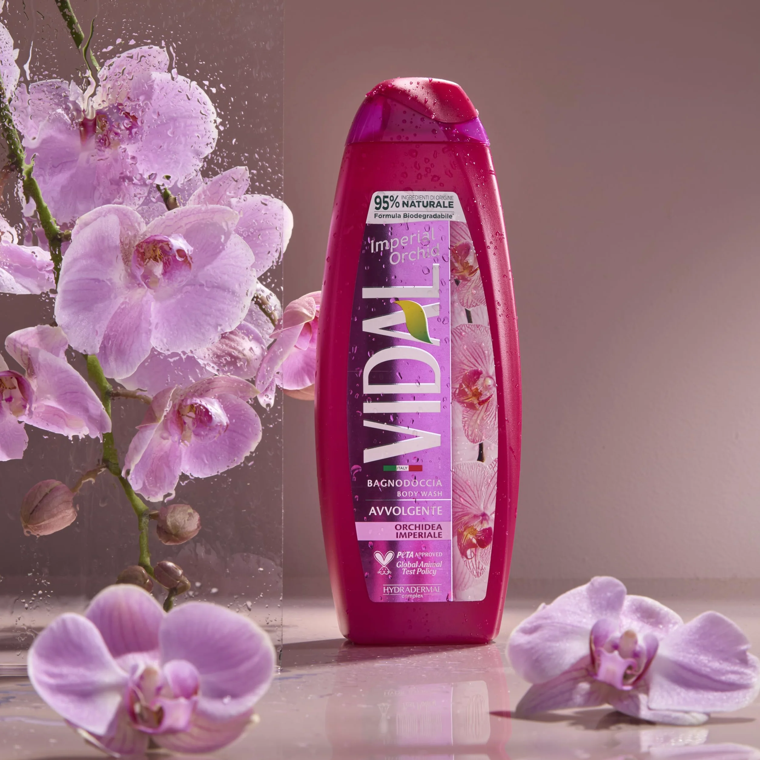 Vidal Bagnoschiuma Orchidea Imperiale 500ml Formula Avvolgente Dermatologicamente Testato