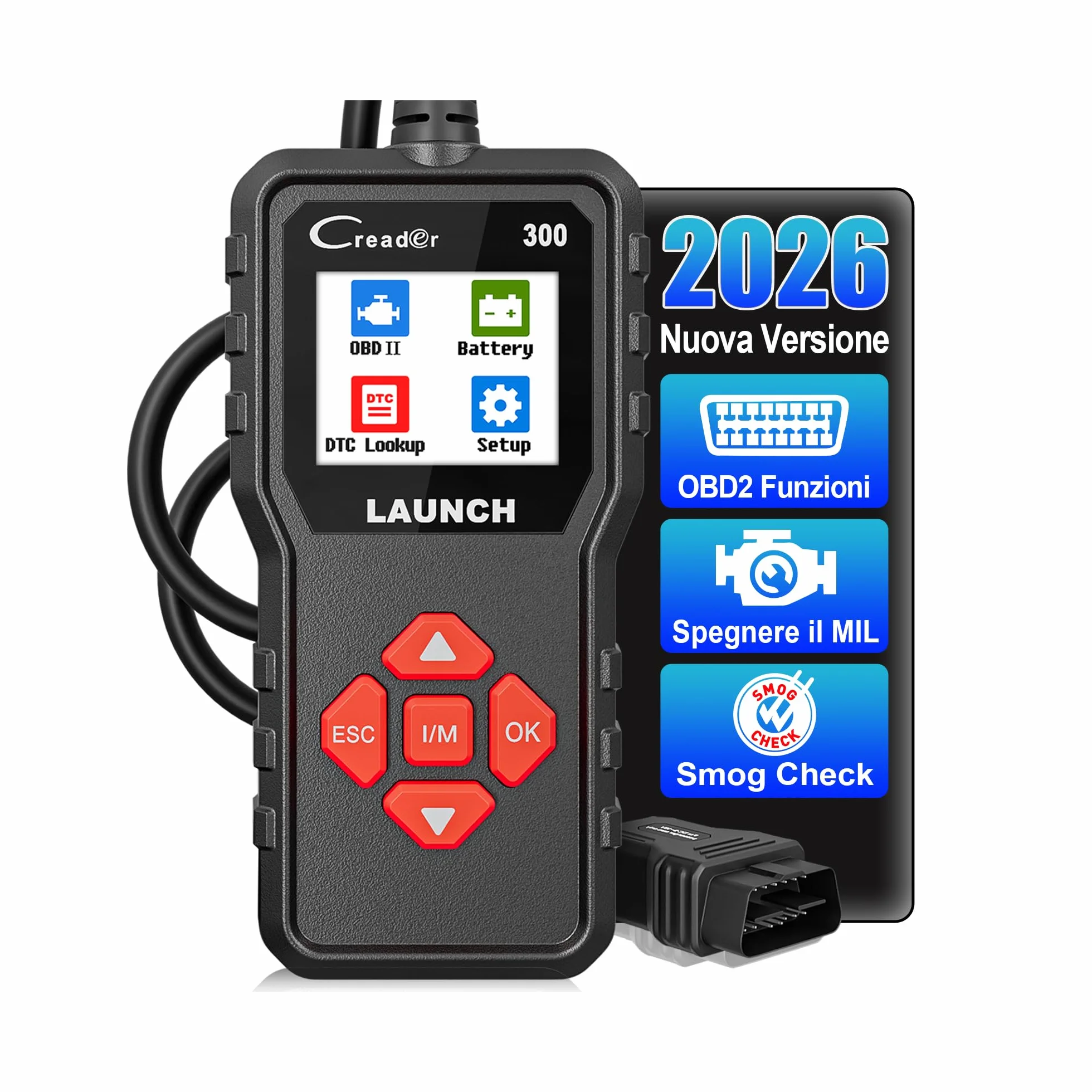 LAUNCH CR300 OBD2 Diagnostica Auto Multimarca Lettore Errore Motore Professionale