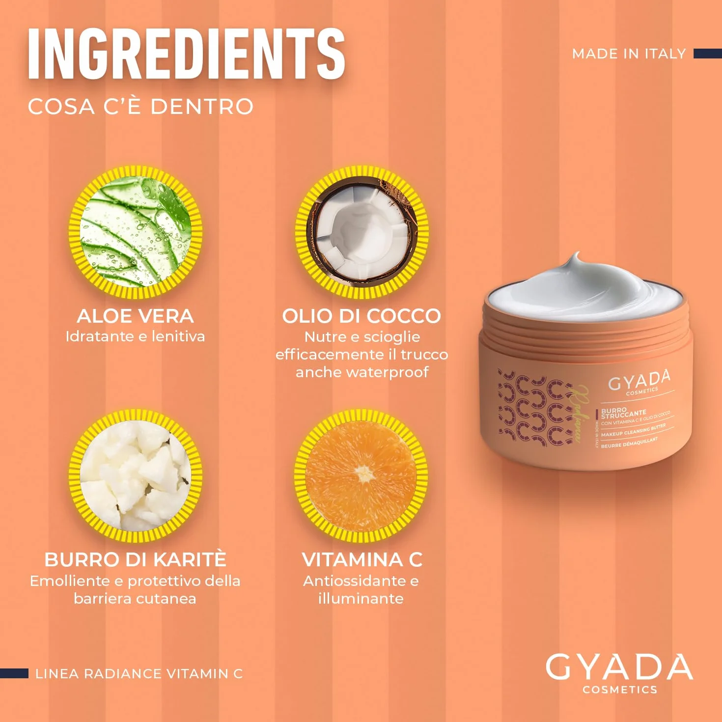 Gyada Cosmetics Radiance Burro Struccante 200 ml