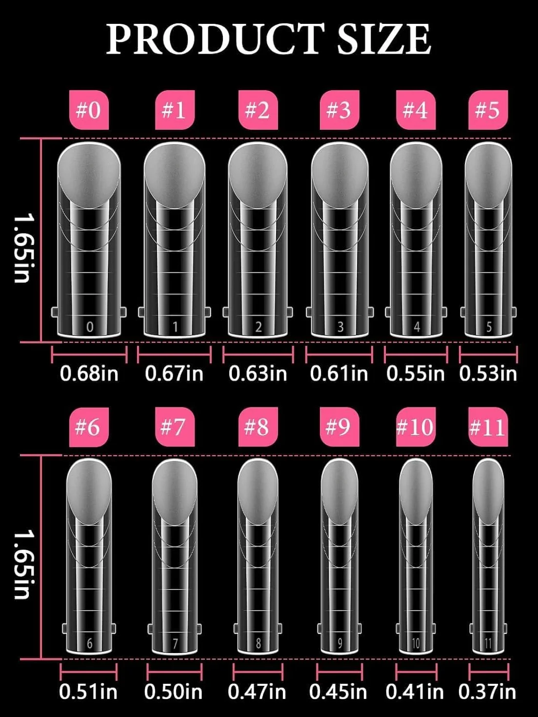 TOROKOM Unghie Finte Nail System Dual ToeNail Form 120 PCS Matte Riutilizzabili Pedi Dual Form Kit Lunghe Quadrate Acrilico Tips