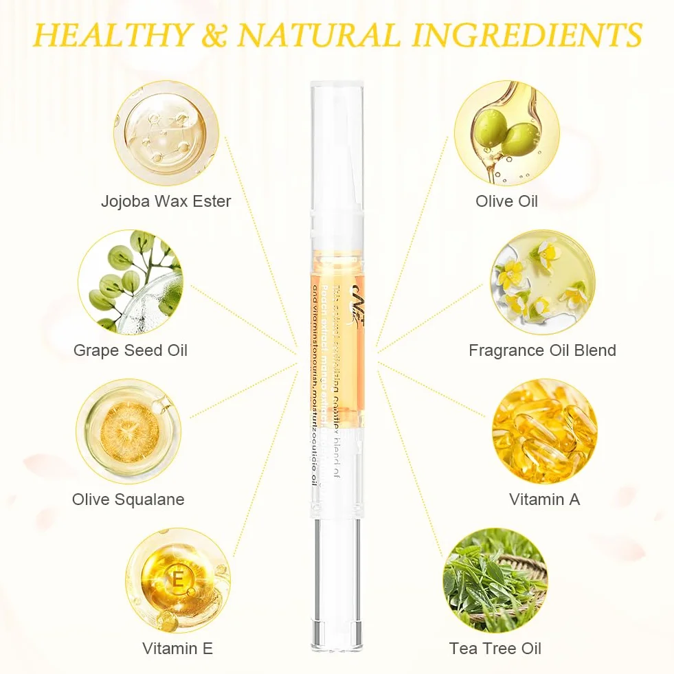 LOPHE Olio per Unghie e Cuticole, 2 Pezzi Penna per Olio Set di Oli per Cuticole, Trattamento delle Unghie, Nail Moisturizer, Nail Care Pen Formula Non Grassa