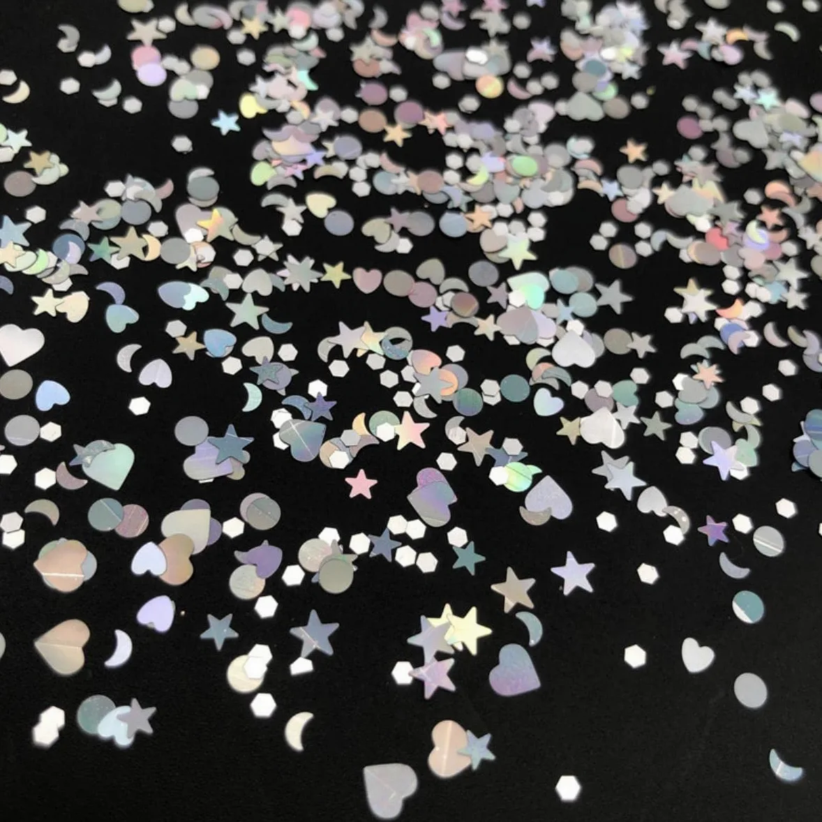 20 g/pacco formato laser argento ultrasottile glitter per unghie paillettes per body art pittura nail artl decorazione fai da te