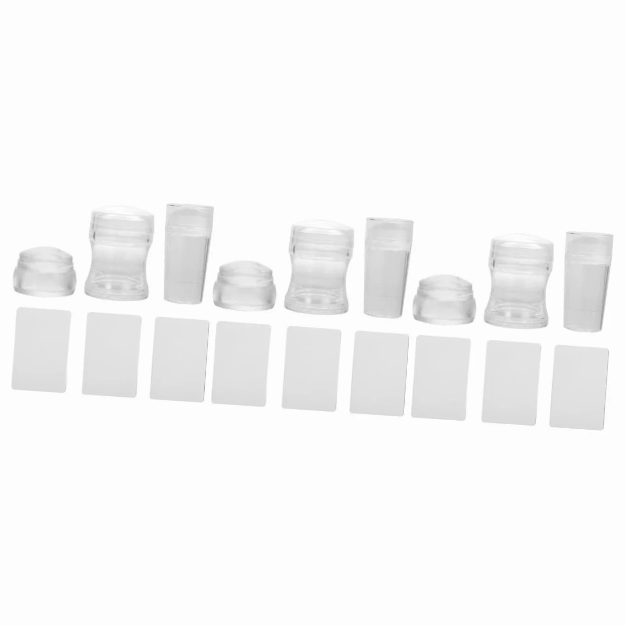 FRCOLOR 9sets Timbri Per Unghie Silicone Con Raschietti Per Manicure Per Versatile e Facile Usare