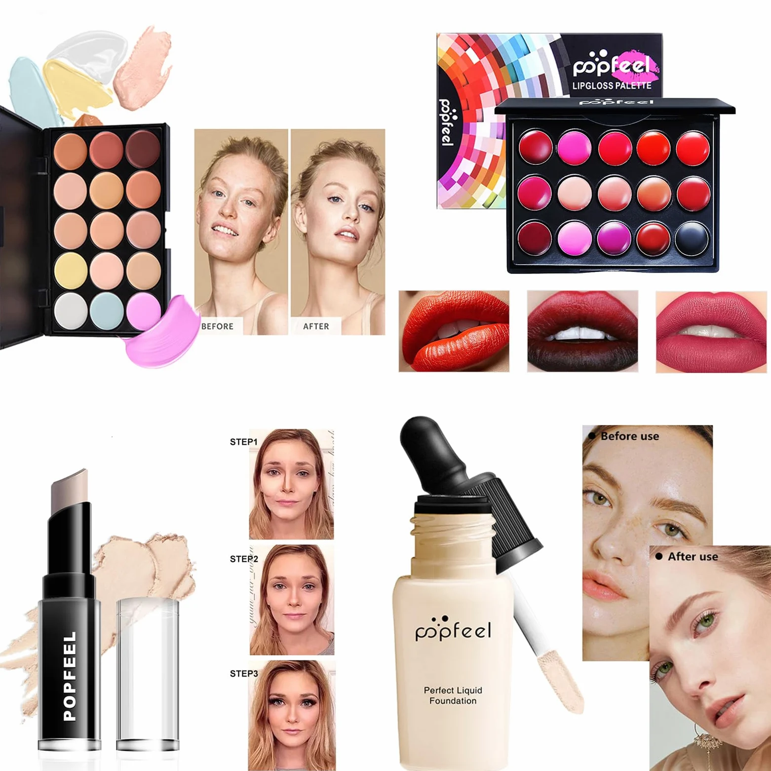Trousse Trucchi Donna, Kit Trucco Tutto in Uno Palette Cosmetica, Make Up Completo con Ombretti Rossetto Correttore Kit Cosmetici per Donne Ragazze Regalo di Natale