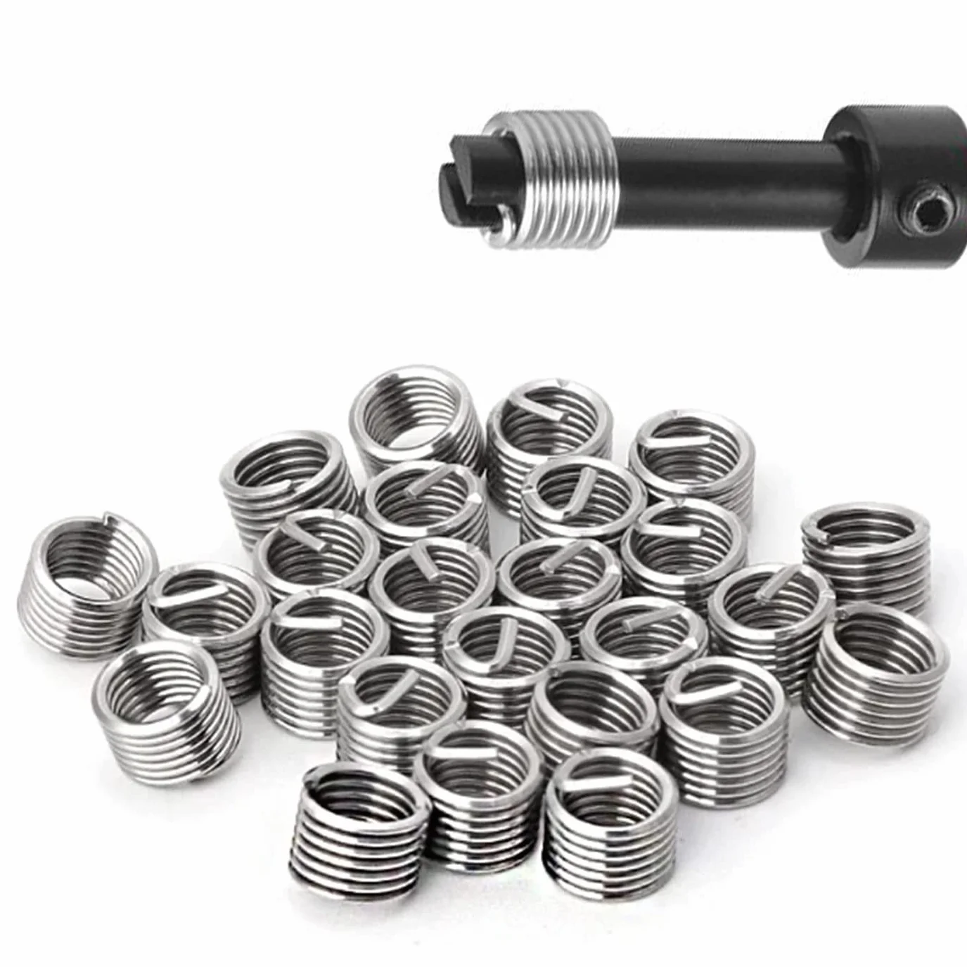WANGCL 30 pezzi kit di riparazione filettatura M6 Helicoil inserti filettati