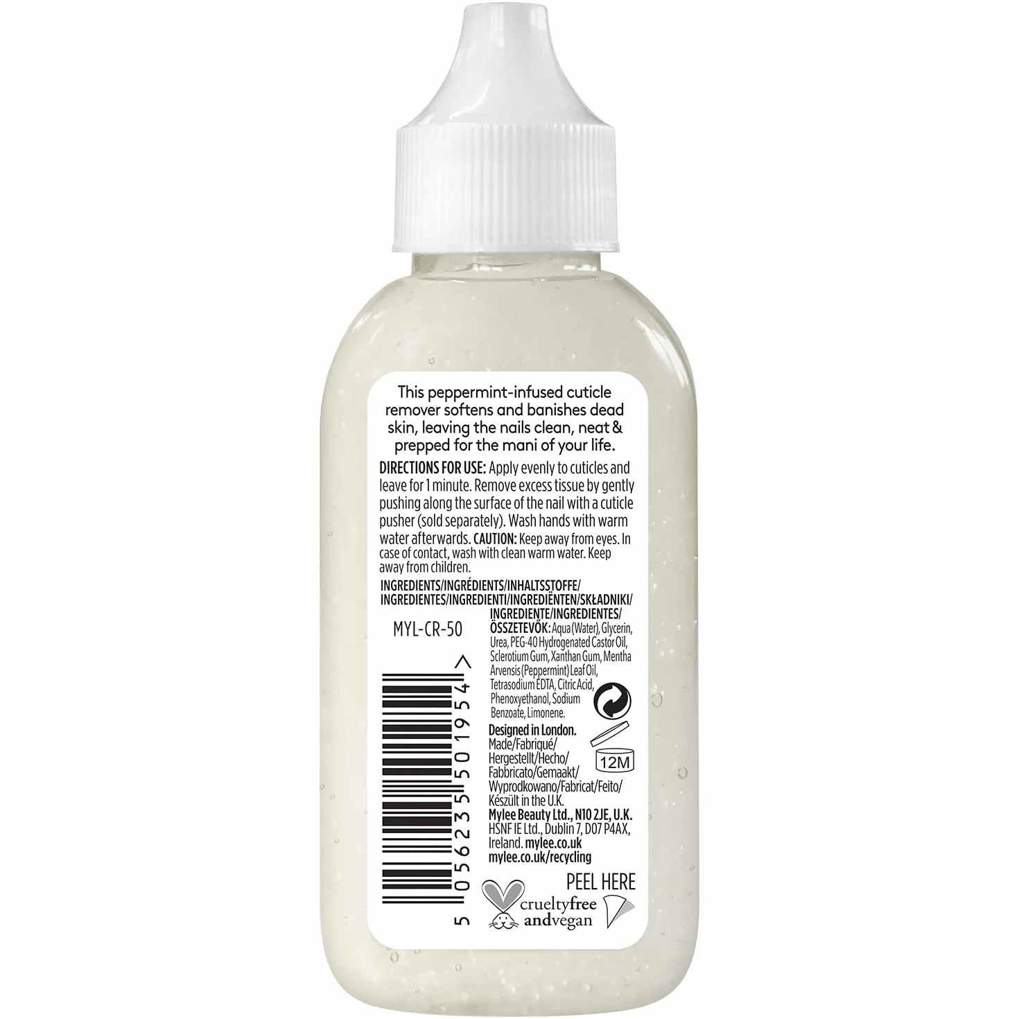 Mylee Cuticle Remover 50ml – Gel per la rimozione delle cuticole
