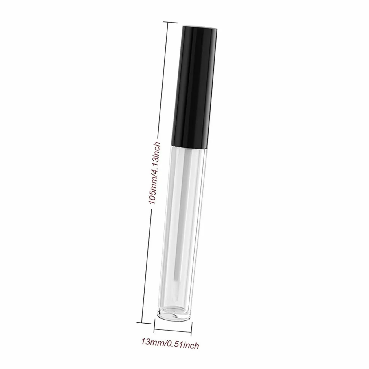 Bottiglia di Suddivisione per Gloss Labbra Rotonda 2, 5 Ml | 30 Pezzi, Corpo e Coperchio Abs, Formato Mini Compatto, per Trasporto e Travaso del Liquido