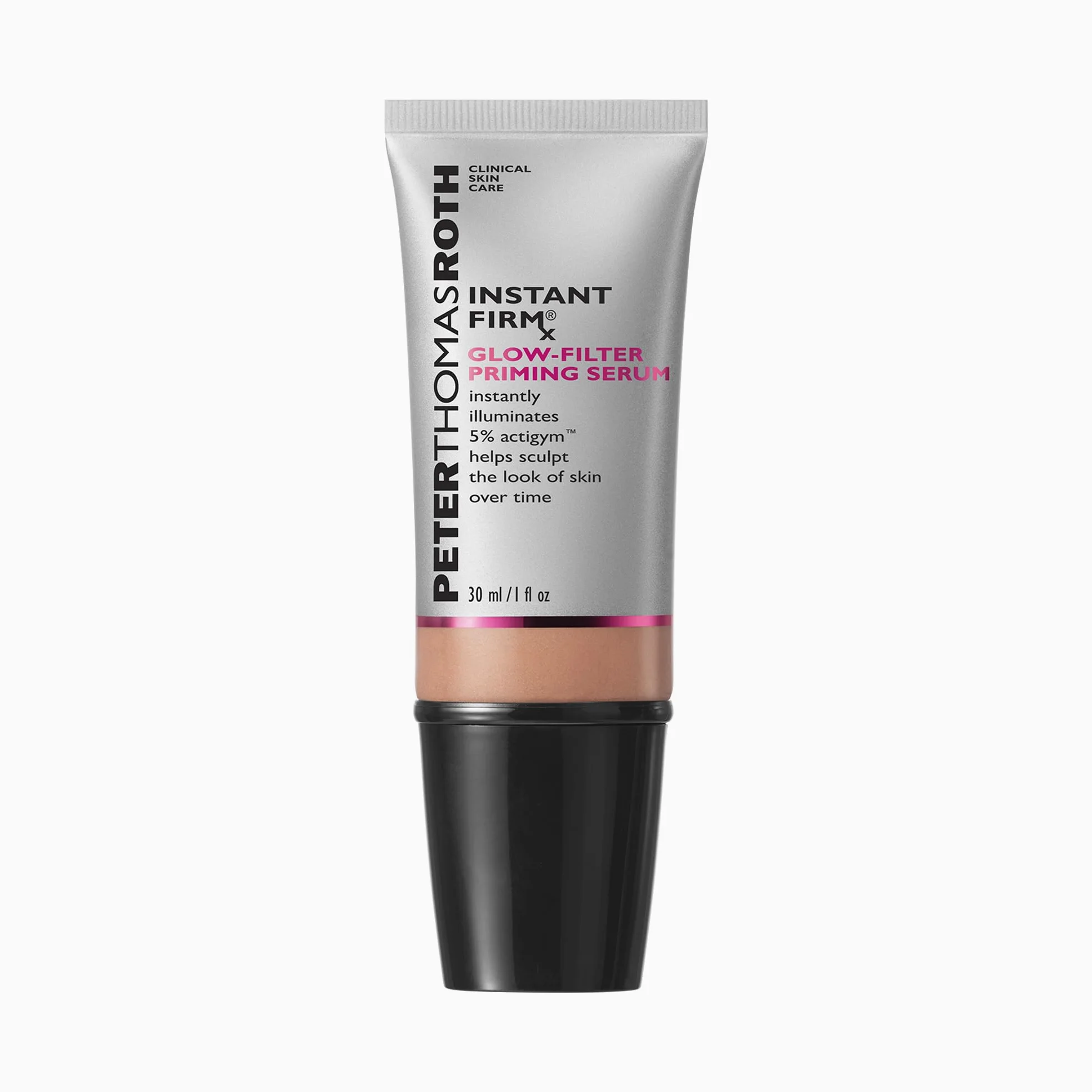 Peter Thomas Roth Instant FIRMx Glow-Filter Priming Serum - Siero primer illuminante con effetto lifting visibile, con tecnologia Actigym e polvere di diamante, 30 ml