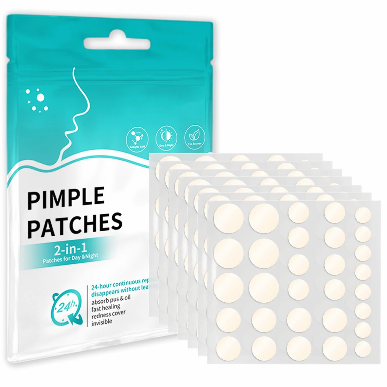 Patch Brufoli Pimple Patch con olio dell'albero tè Acido Salicilico Cerotti Brufoli Invisibili Impermeabili Patch Brufoli Viso Possono Sbarazzarsi dell'acne Velocemente (264 pezzi)