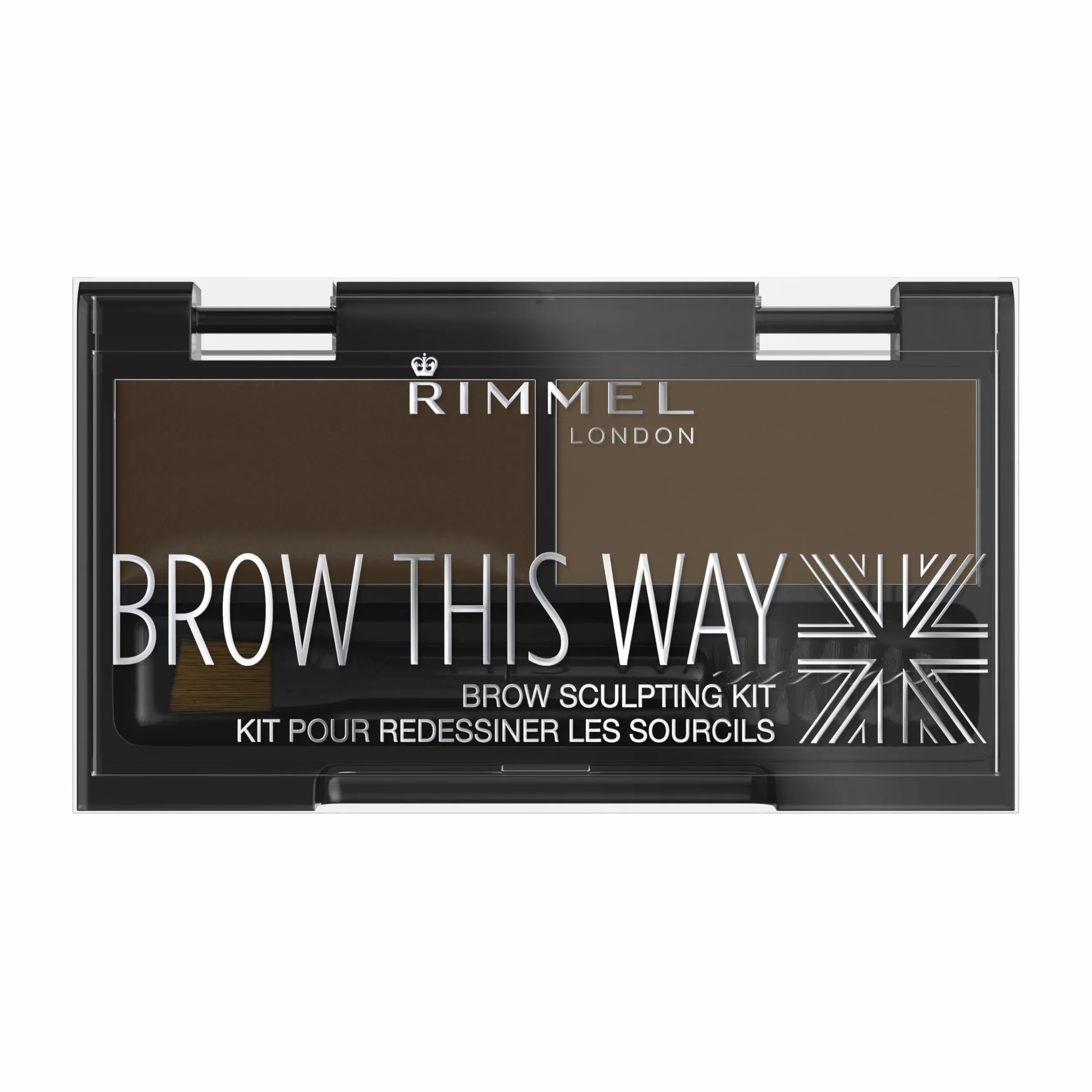 Rimmel London Kit Sopracciglia Brow This Way - Sopracciglia Perfette in 3 Step - Dark Brown - 17.2 g